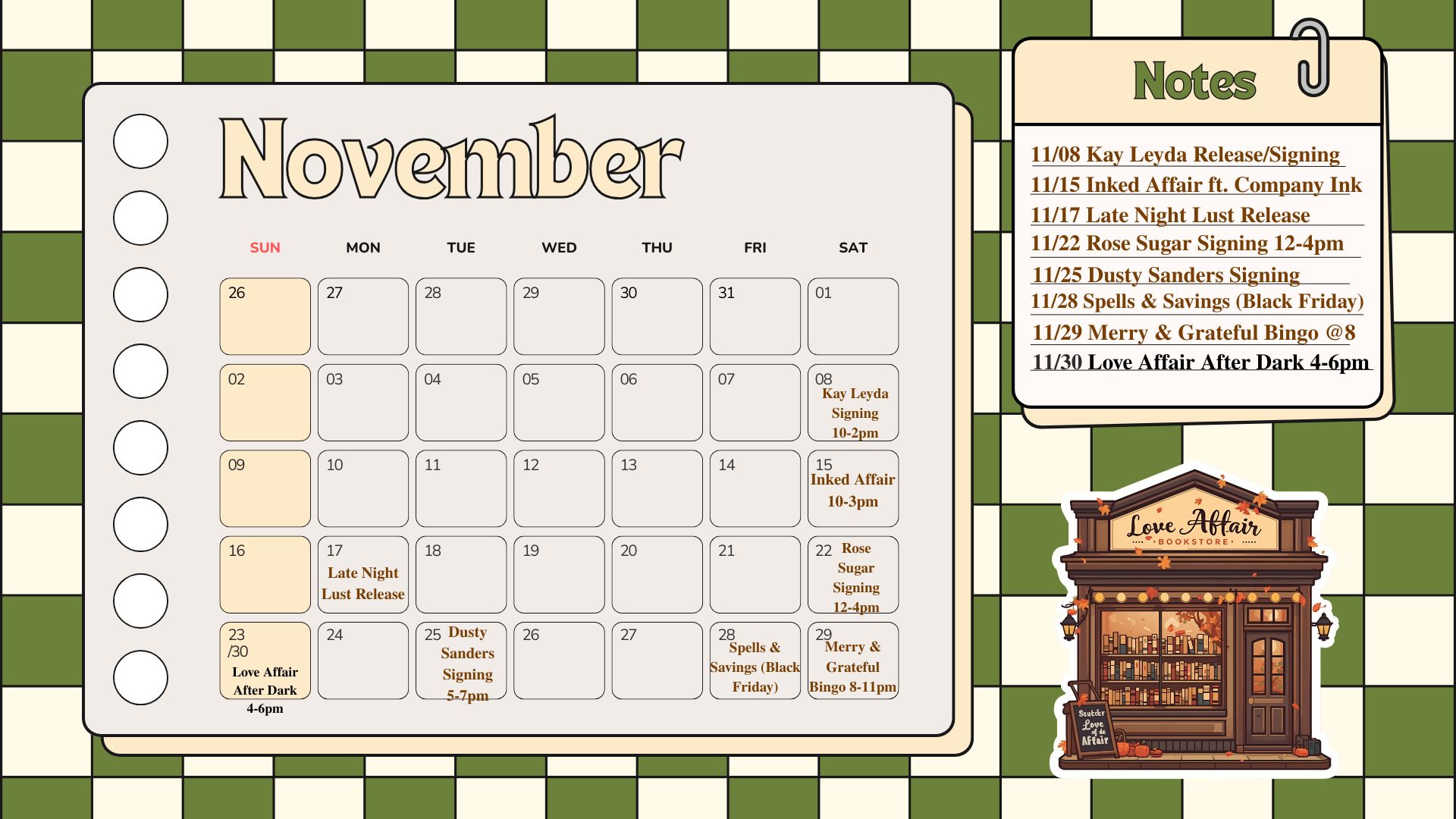 Love - The holiday season is here and our November event calendar is ...