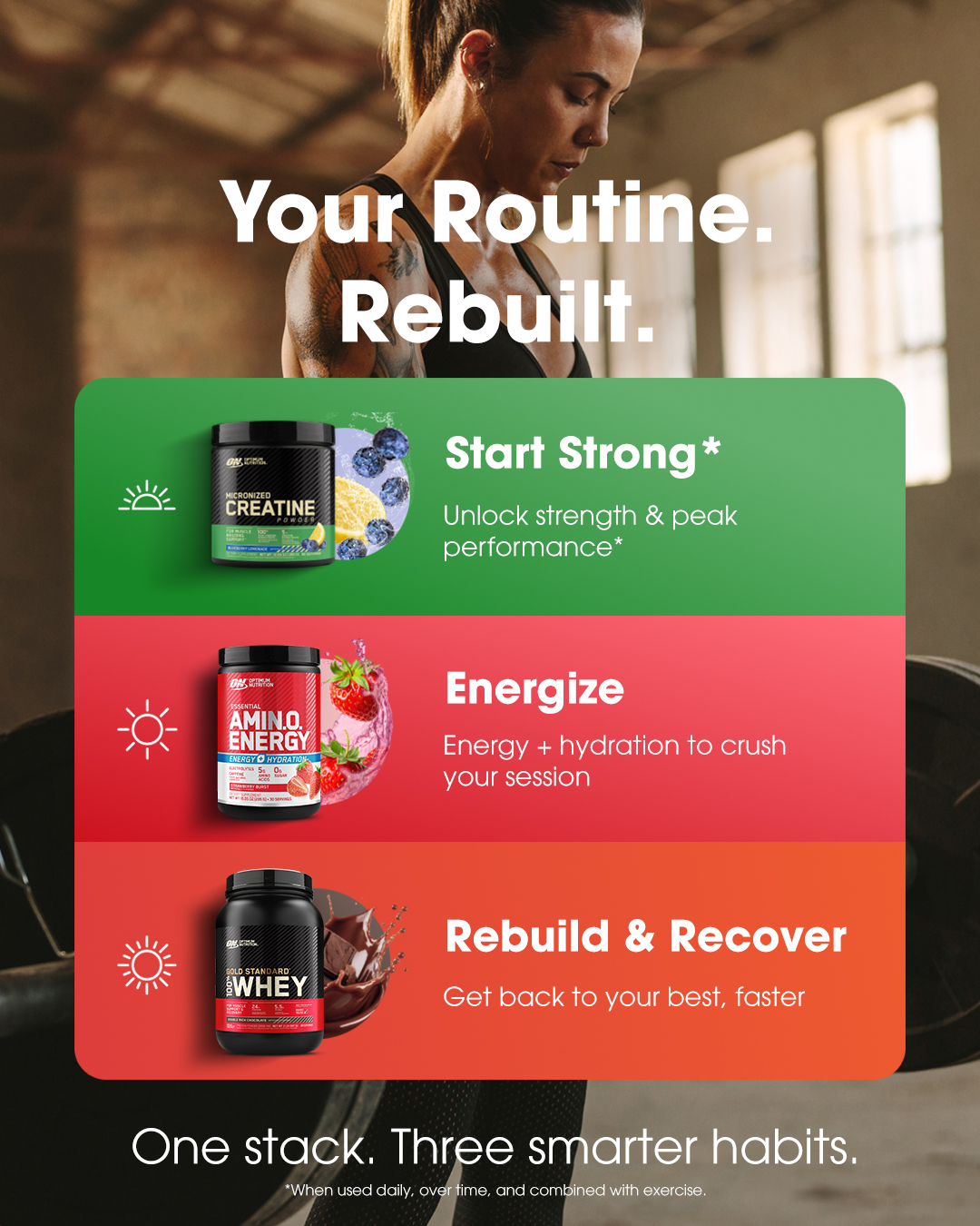 Optimum - Your routine deserves a reset. Support strength, hydration ...