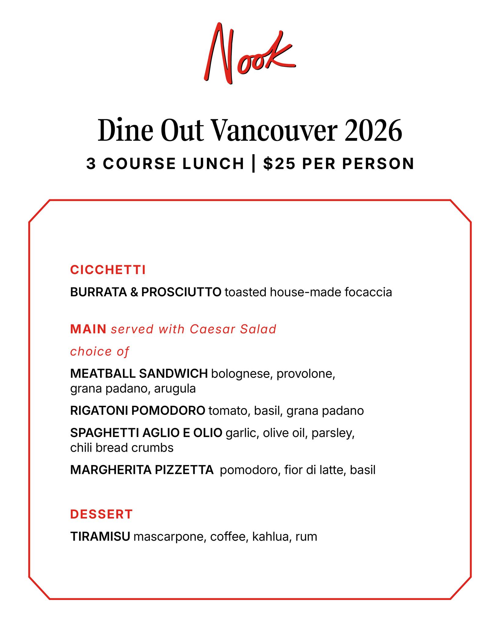 Nook Restaurant | Vancouver BC