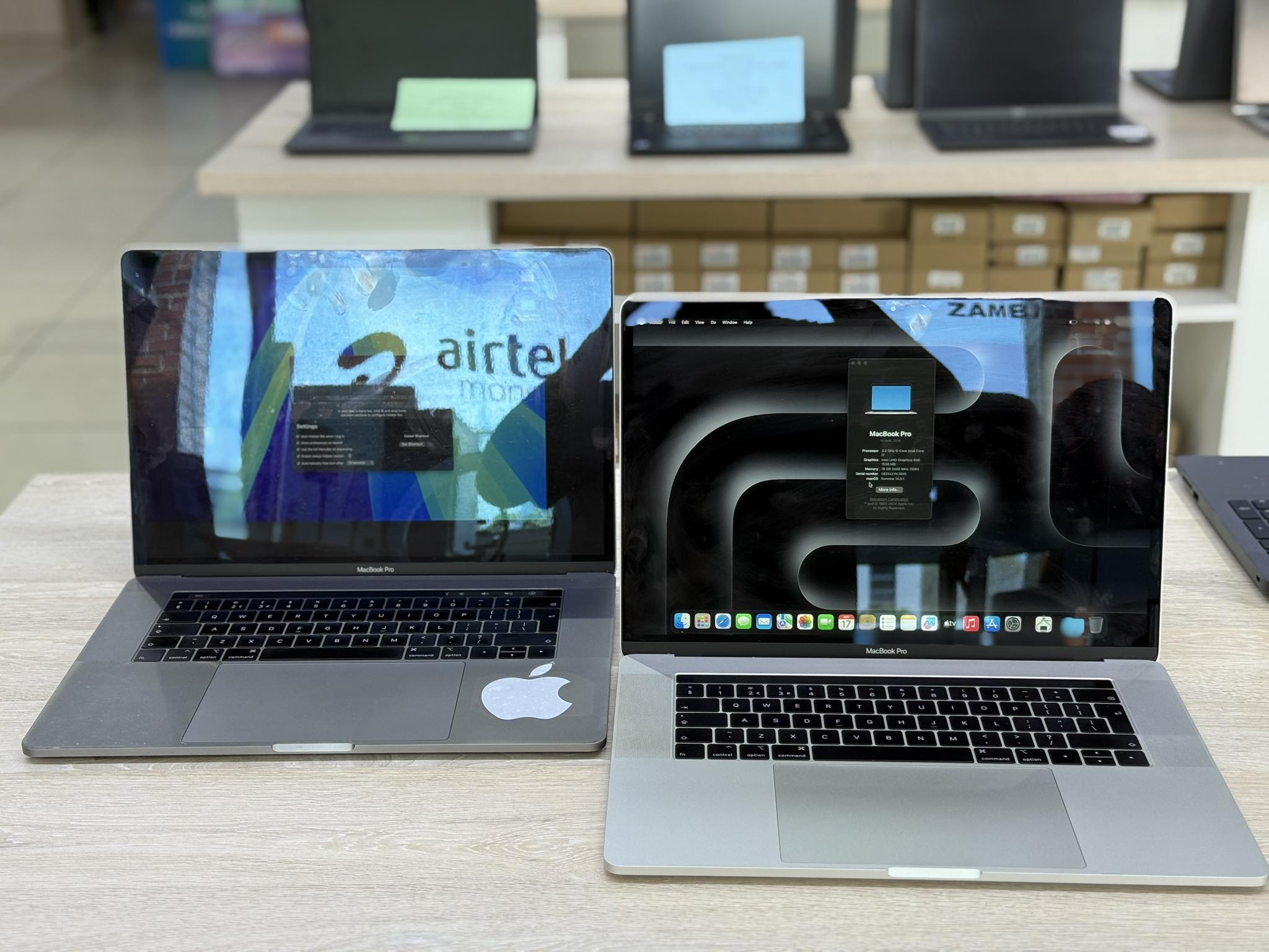 MacBook Pro 15-inch 2018 TouchBar Processor : 2.2GHz 6-Core Intel 