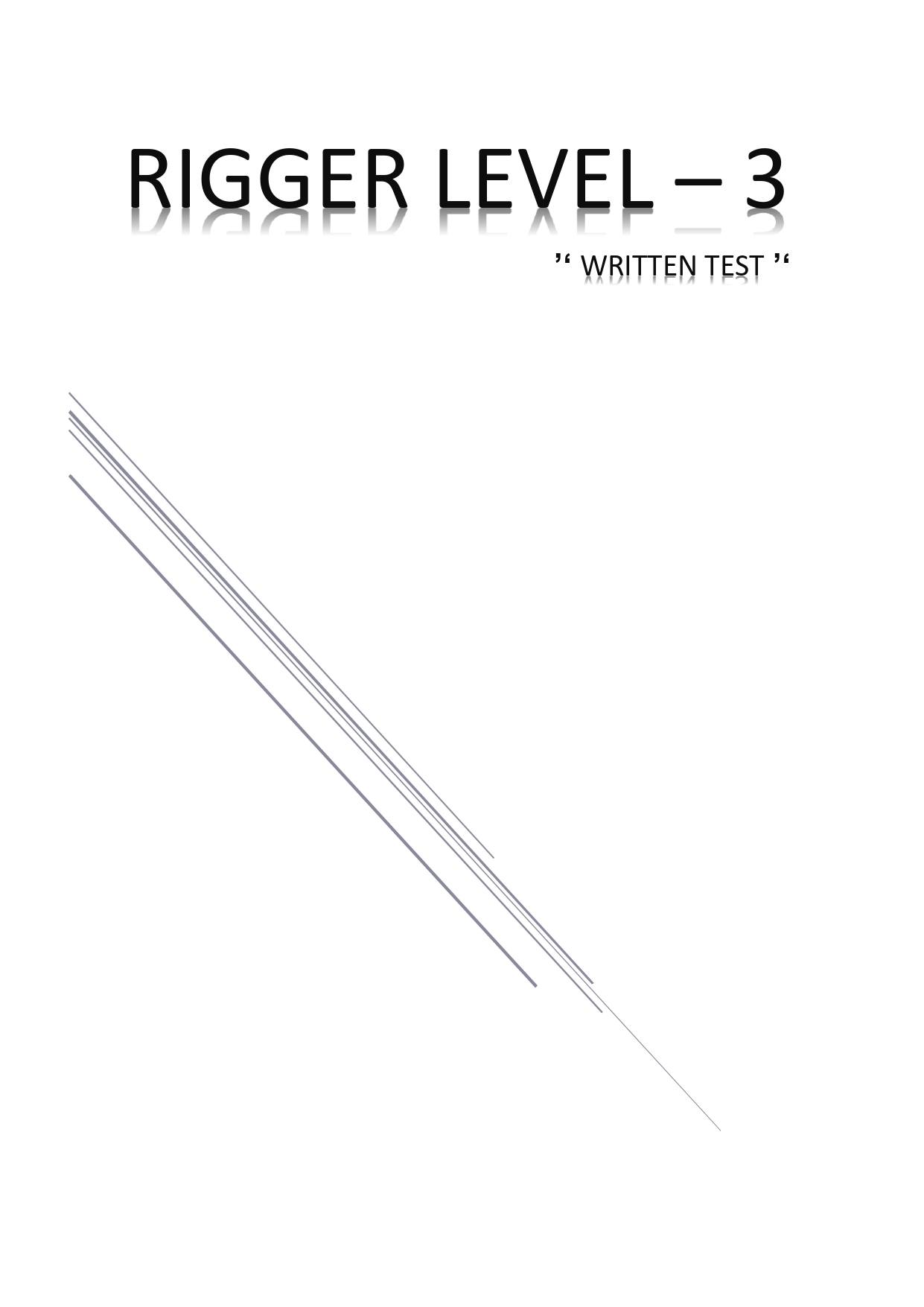 Rigger written Test Paper ‼️ ️ ️... - HSE Engineers Hub | Facebook
