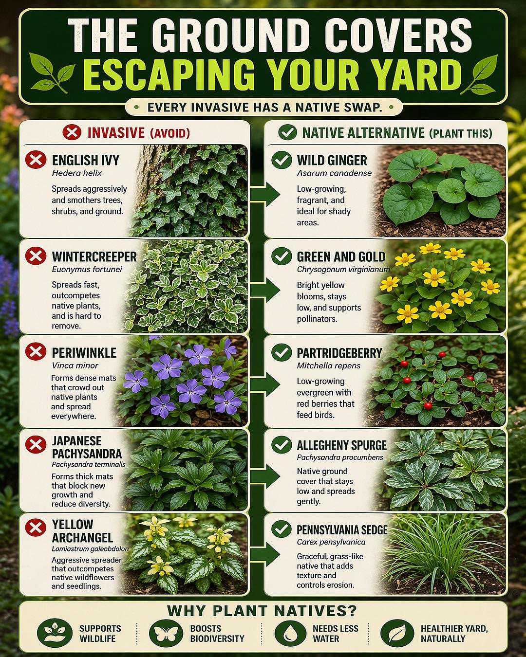What native ground covers grow quickly in sandy soil and full sun?