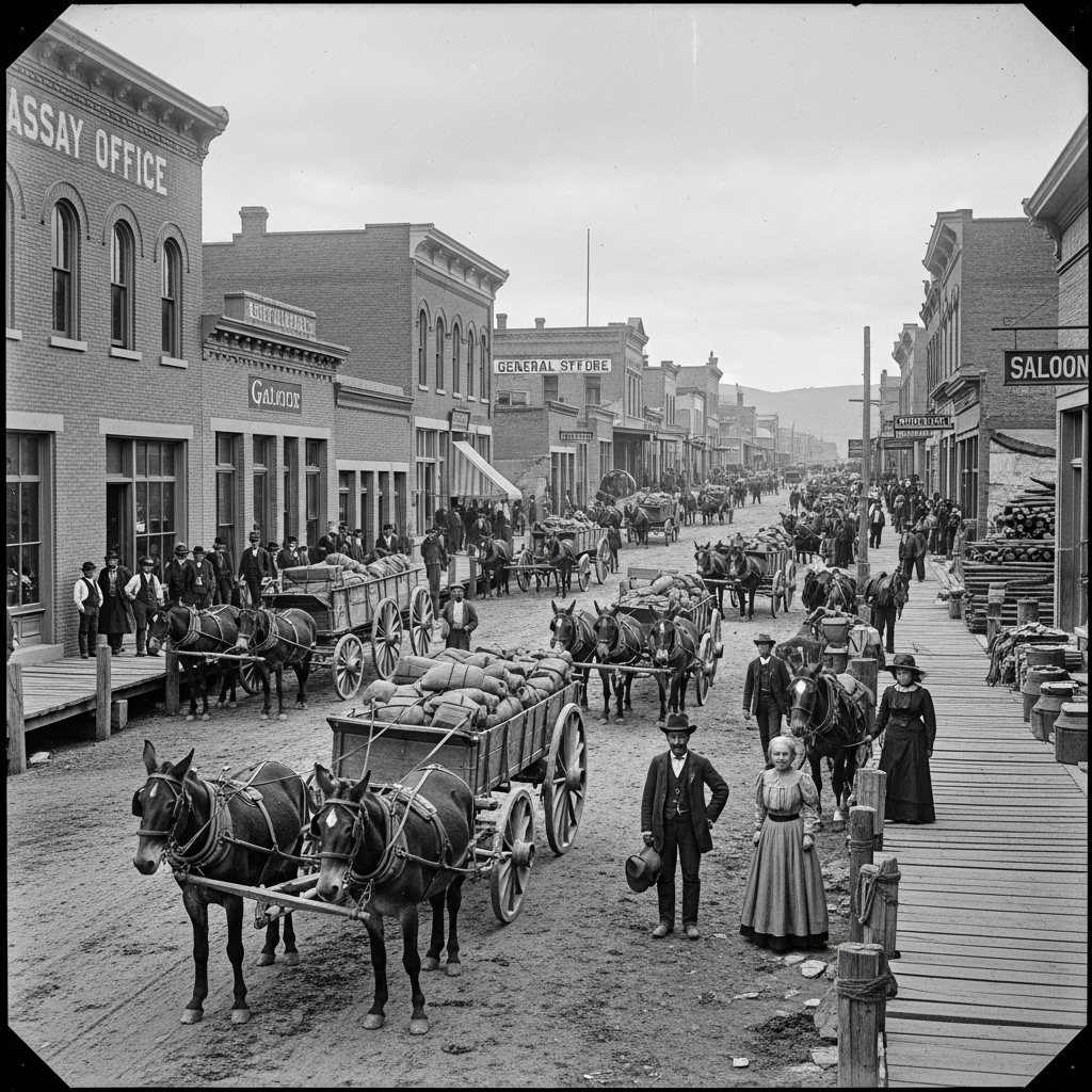 Rick Edney is training mules to pull several wagons to recreate