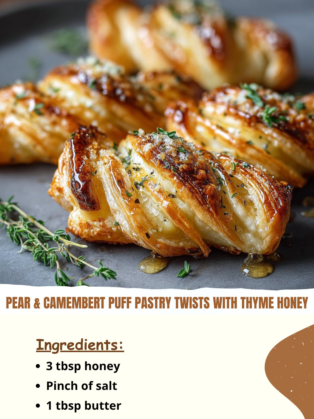 Recipes Realm - Pear & Camembert Puff Pastry Twists with... | Facebook