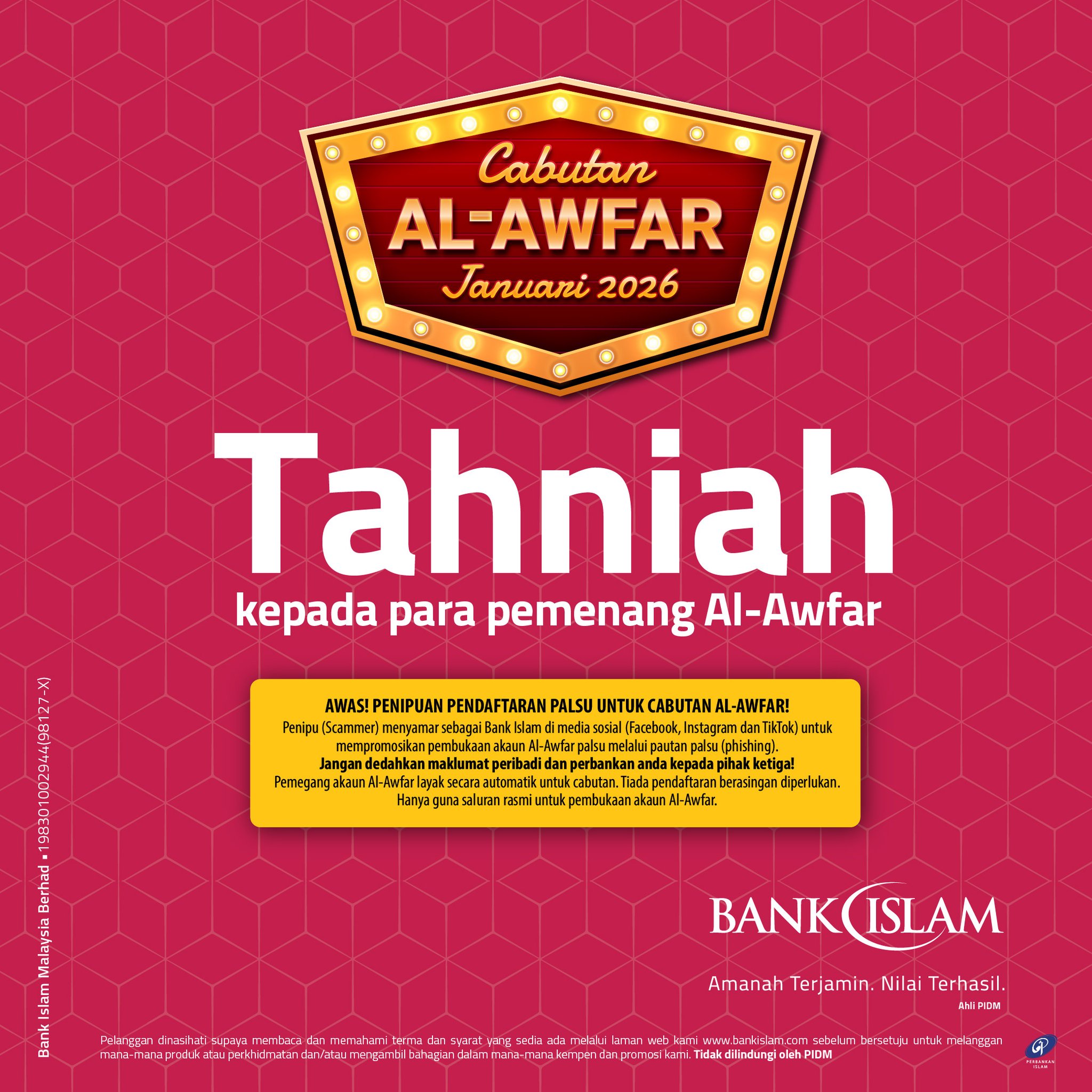 Tahniah kepada Semua Pemenang... - Bank Islam Malaysia Berhad | Facebook