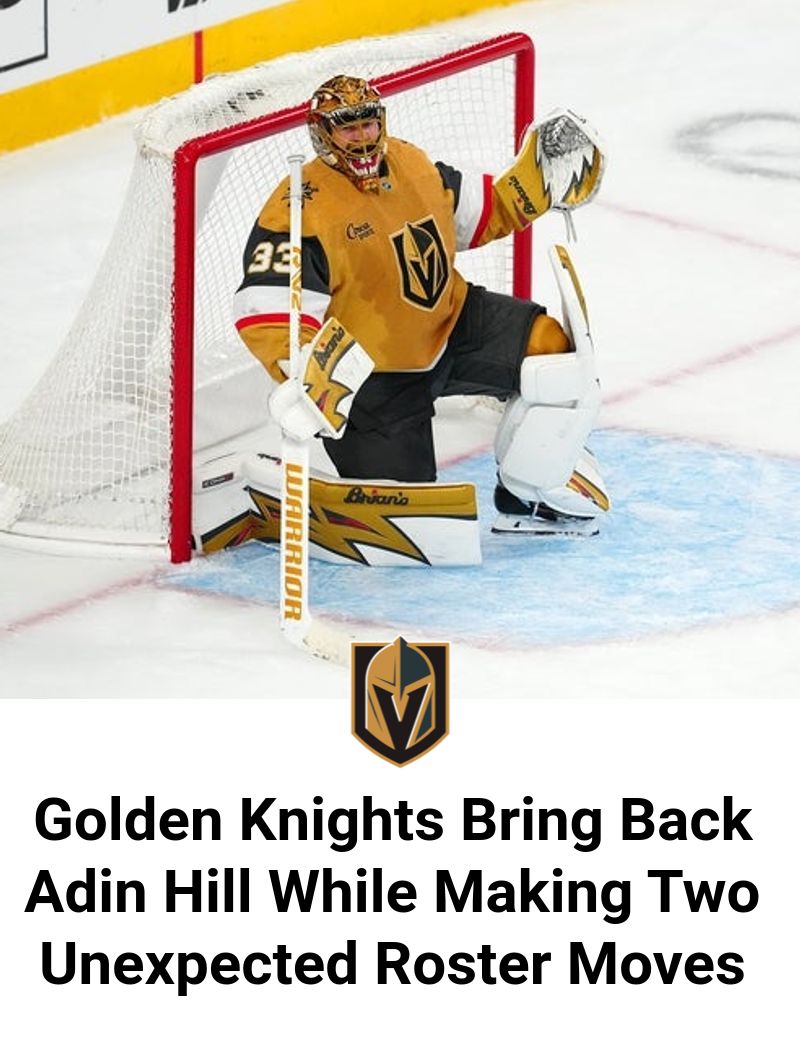 Sin - Golden Knights Bring Back Adin Hill While Making Two Unexpected ...