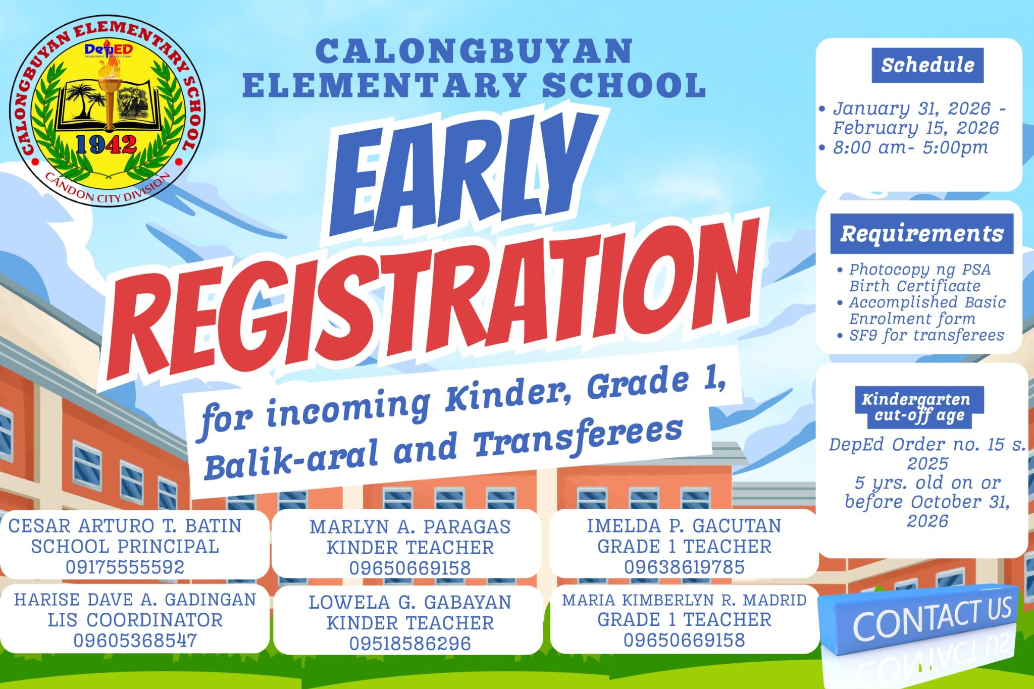 DepEd - 📣 ANNOUNCEMENT: EARLY REGISTRATION -January 31 – February 15 ...