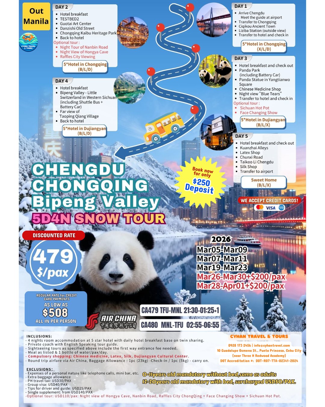 CyHan - ️🐼 CHENGDU • CHONGQING • BIPENG VALLEY 5D4N SNOW TOUR 2026 ️🐼 ...