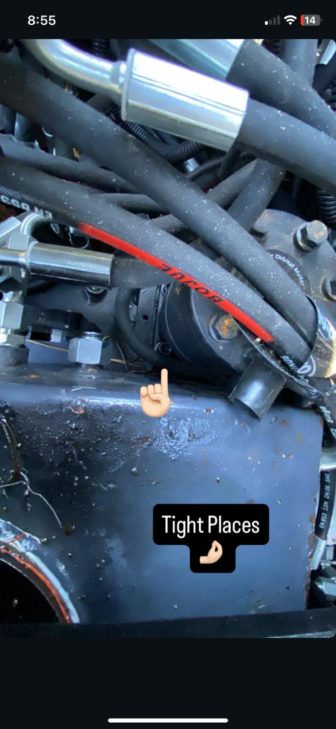 Why does my TPM 20k excavator cab tilt towards the arm?