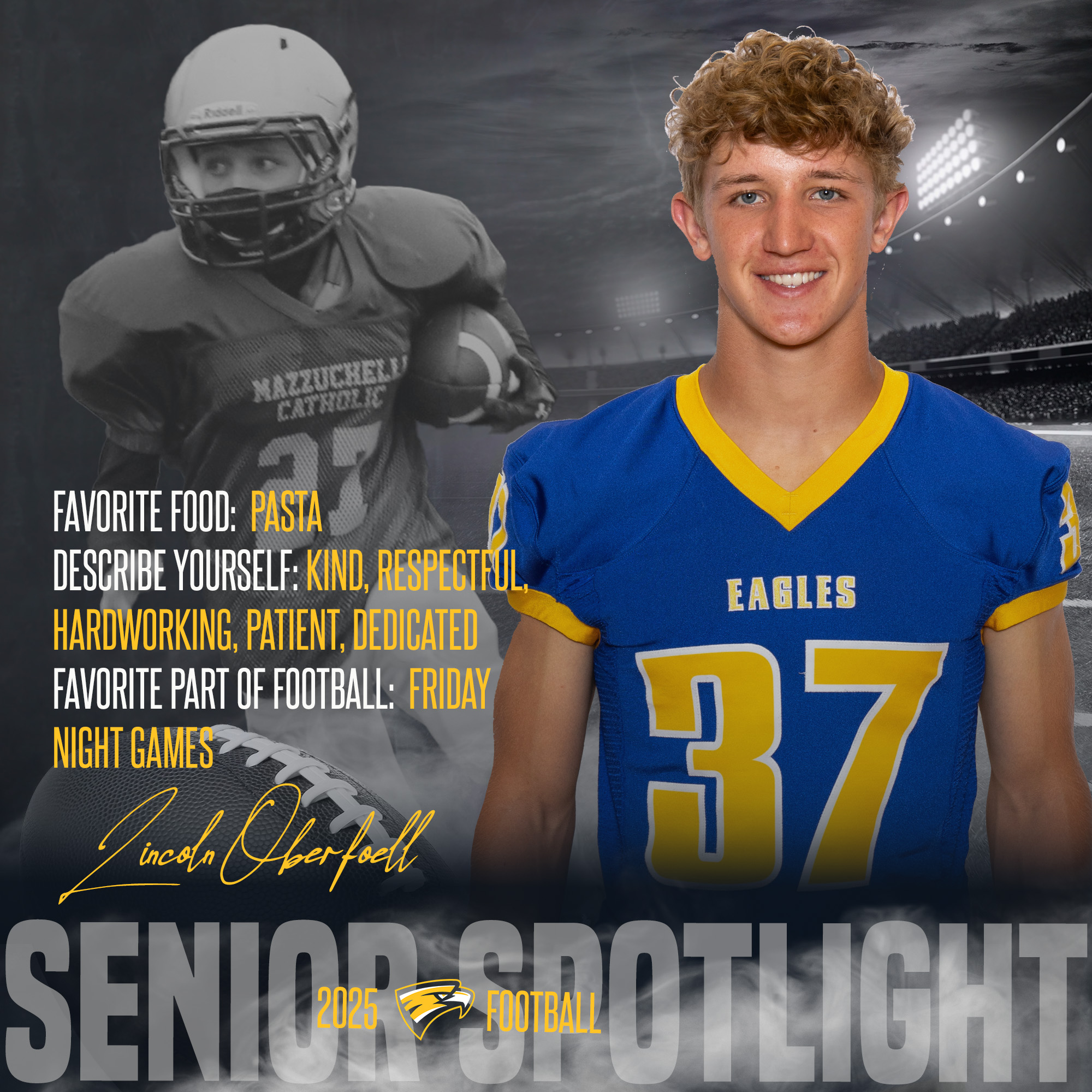Wahlert - 𝙎𝙥𝙤𝙩𝙡𝙞𝙜𝙝𝙩 ＃8 LINCOLN OBΞRFOΞLL ＃37 LB／RB 5＇11＂ 180 Photo ...