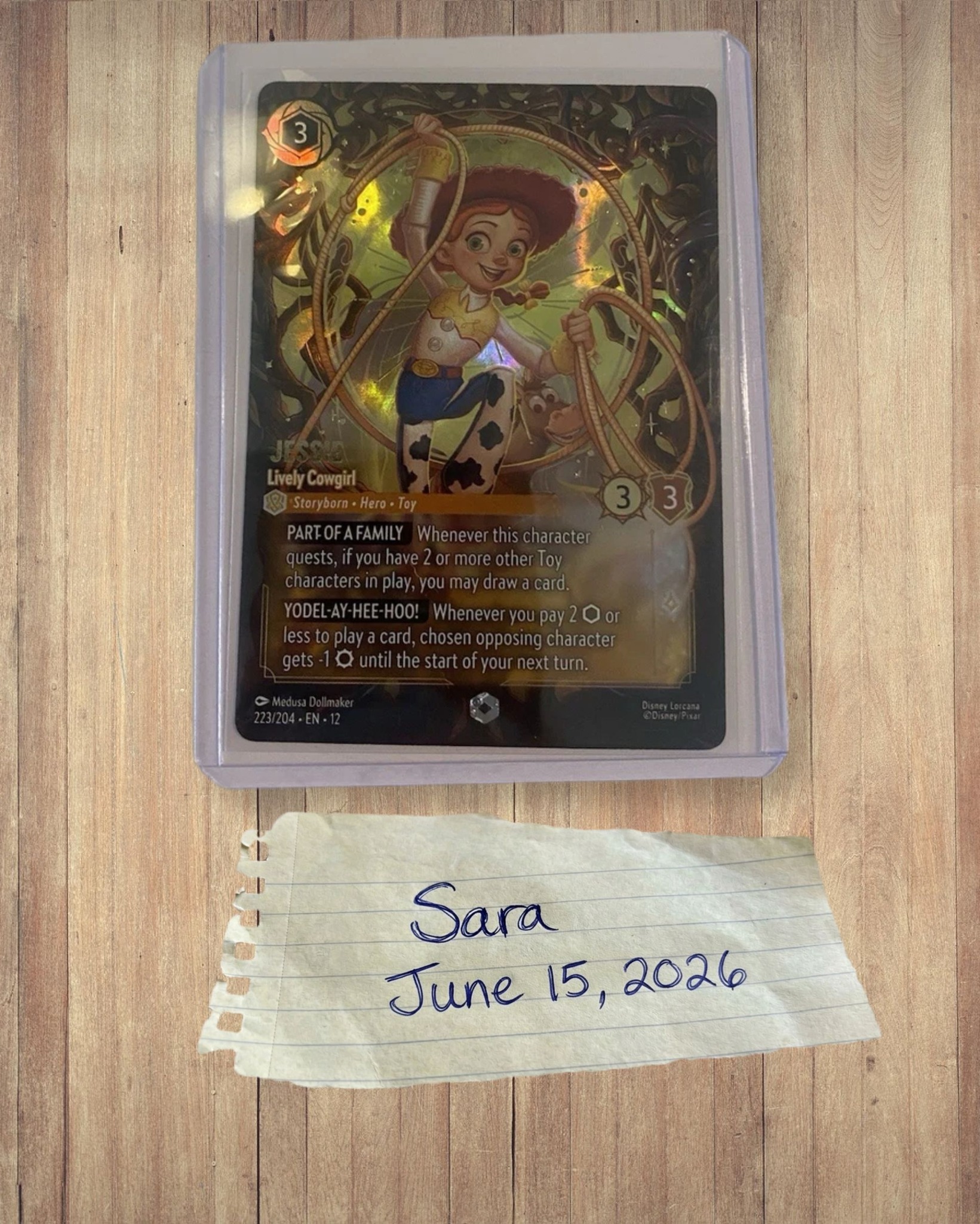 What is this Disney Lorcana Jessie card?