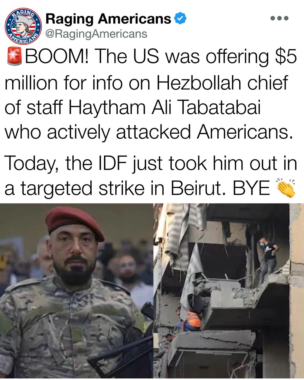 Americans - LETS GO! One less terr0rist! 👏 | Facebook