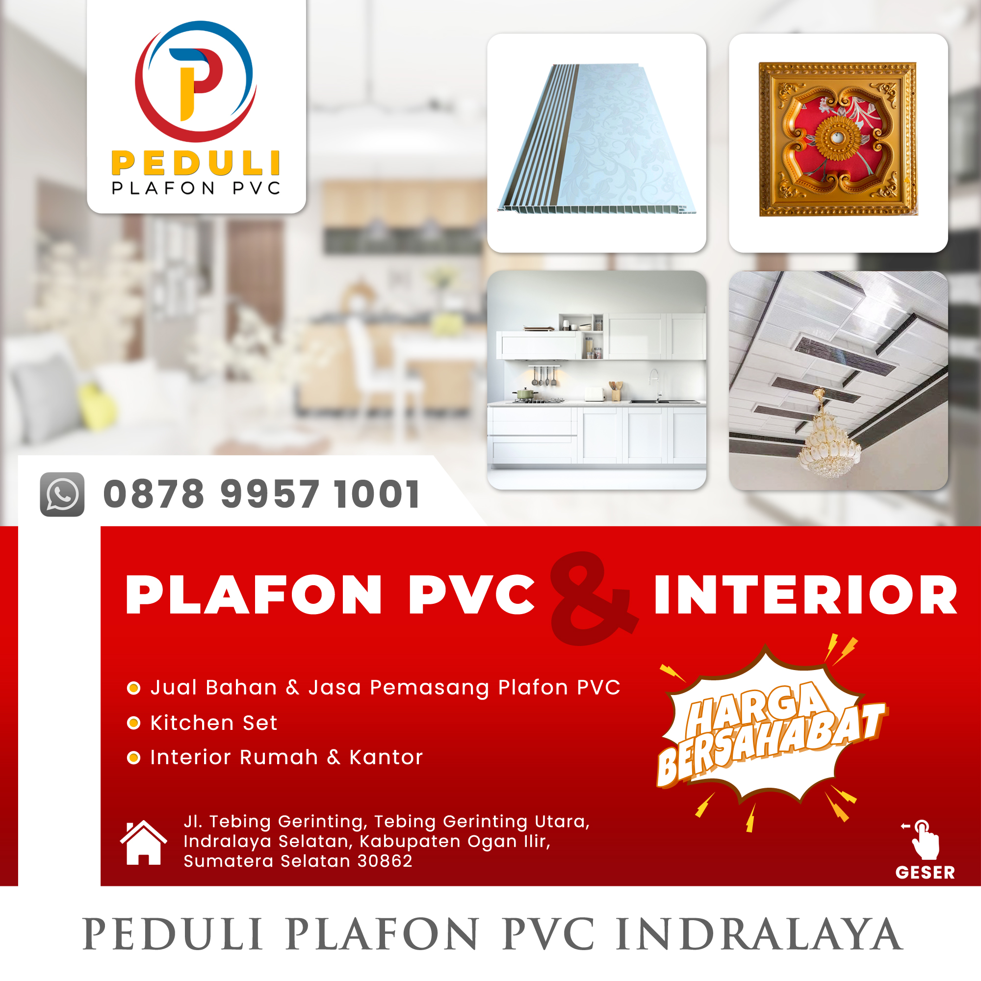 Peduli Plafon PVC Oi | Inderalaya