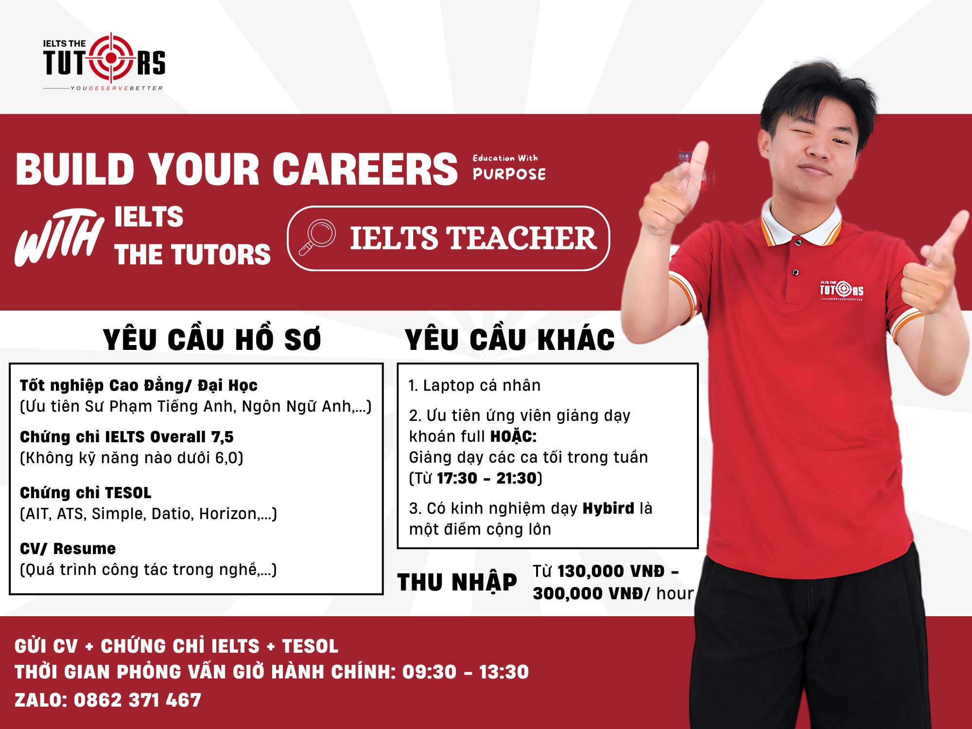 [BUILD YOUR CAREERS WITH... - IELTS The Tutors Tuyển Dụng | Facebook