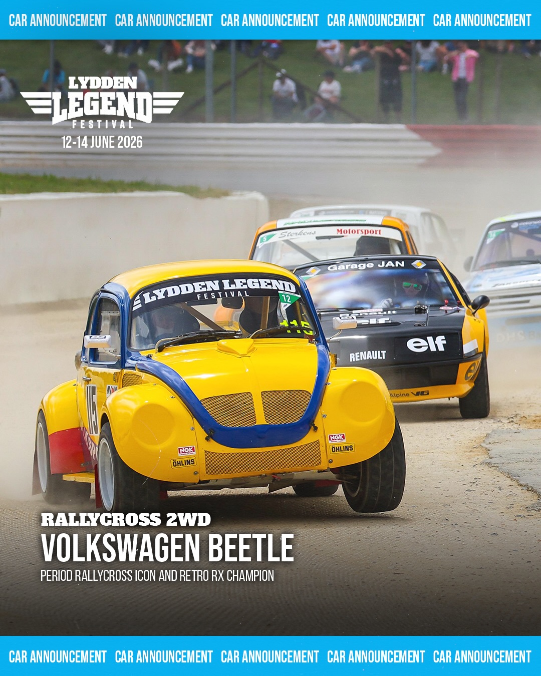 How about a 600BHP, rear-wheel-drive rallycross monster? Raced in