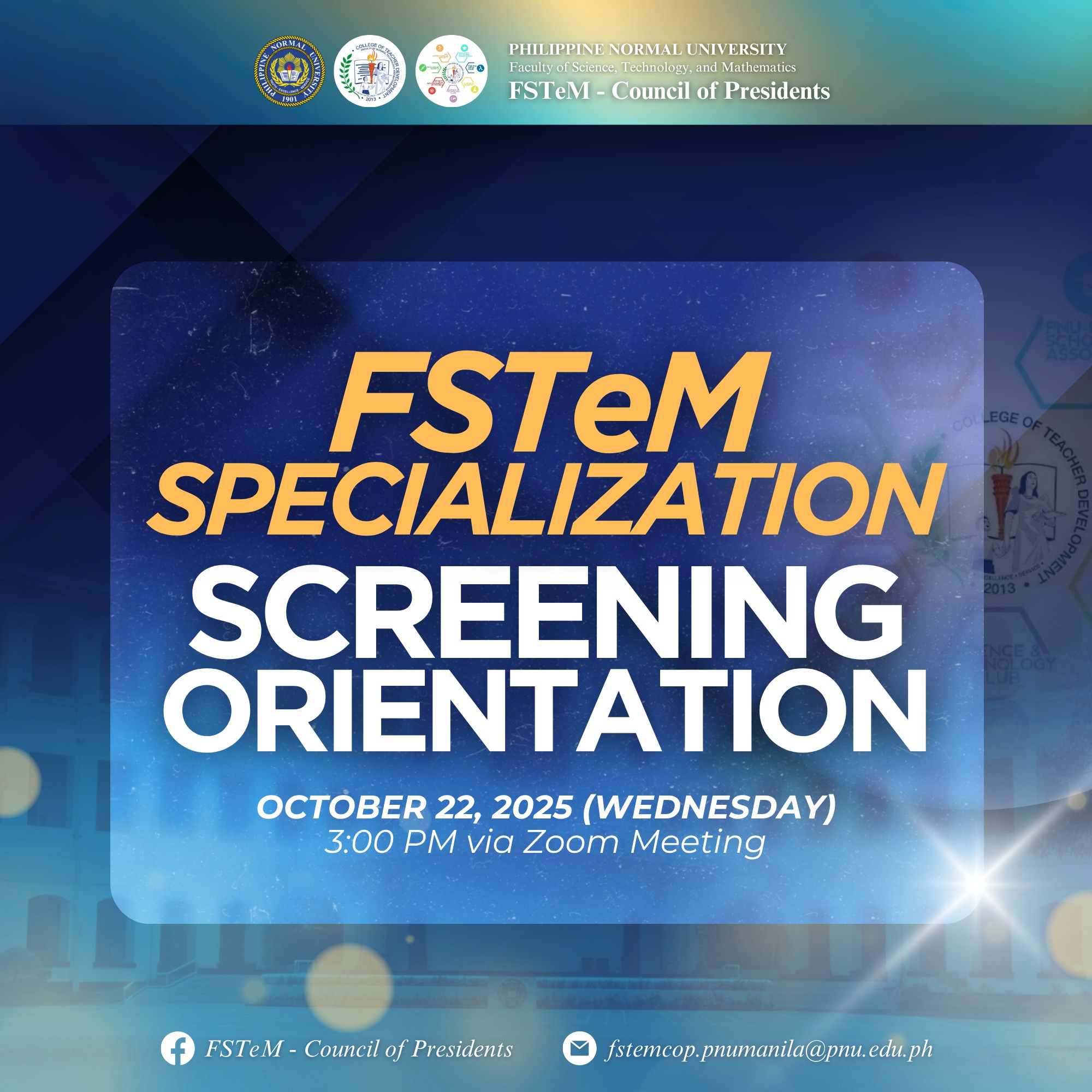 𝐅𝐒𝐓𝐞𝐌 𝐒𝐩𝐞𝐜𝐢𝐚𝐥𝐢𝐳𝐚𝐭𝐢𝐨𝐧... - FSTeM - Council of Presidents | Facebook