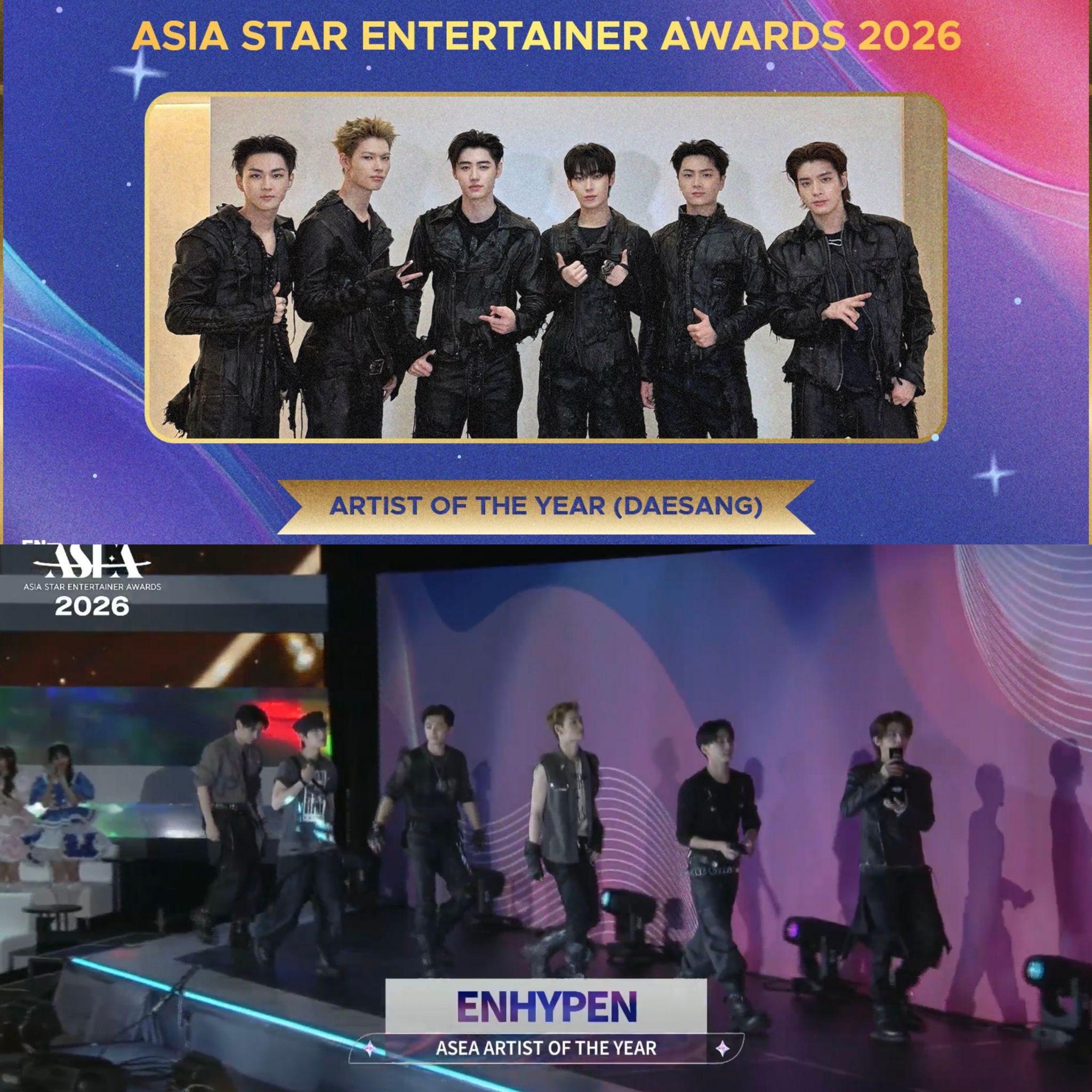 ENHYPEN just secured a DAESANG 'Artist Of The Year' at ASEA 2026