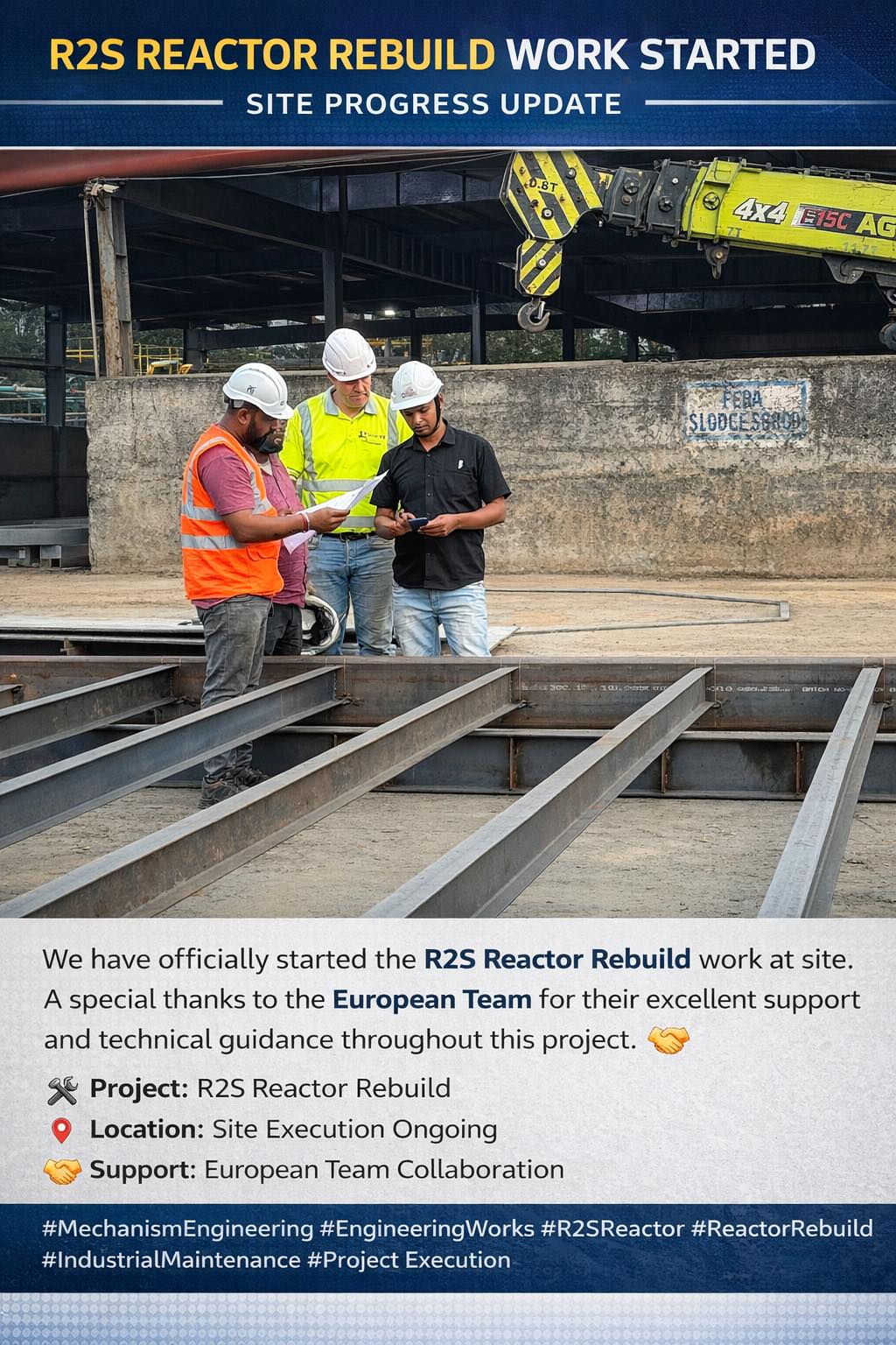 🚧 R2S Reactor Rebuild Work Started... - Mechanism Engineering | Facebook