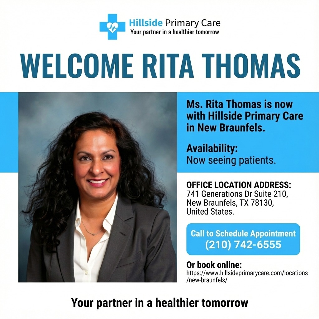 Hillside - Welcome Ms. Rita Thomas to New Braunfels! 👋💙 We are excited ...