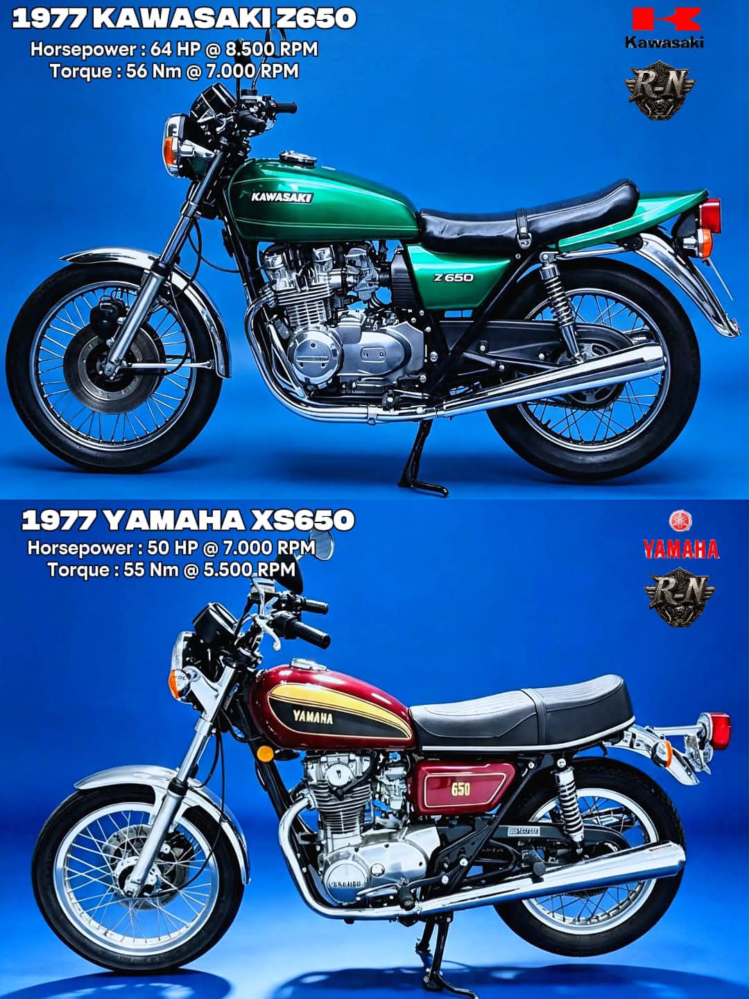 1974 KAWASAKI 650-RS W3 brochure JAPAN