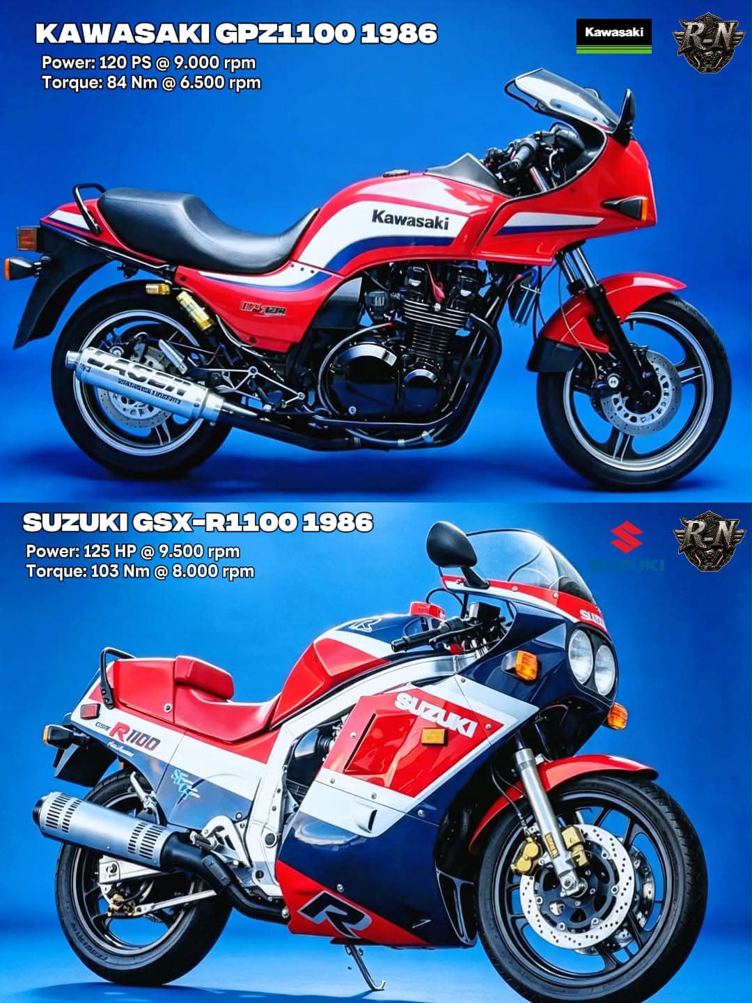 1985 shootout: Kawasaki GPz900R 🆚 Suzuki GSX-R 750 Which 40-year