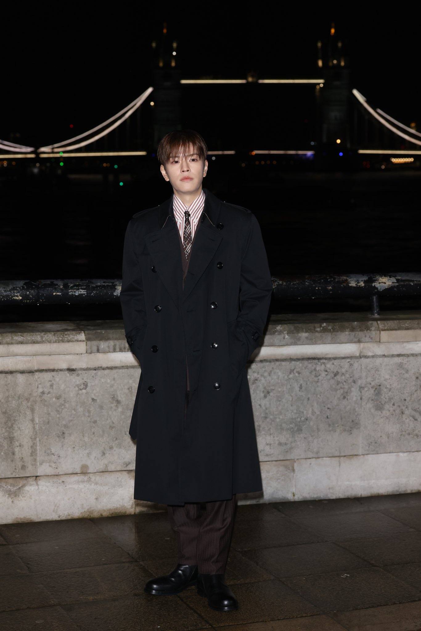 Burberry ambassador Kim Seungmin at the Burberry Fall/Winter 2026