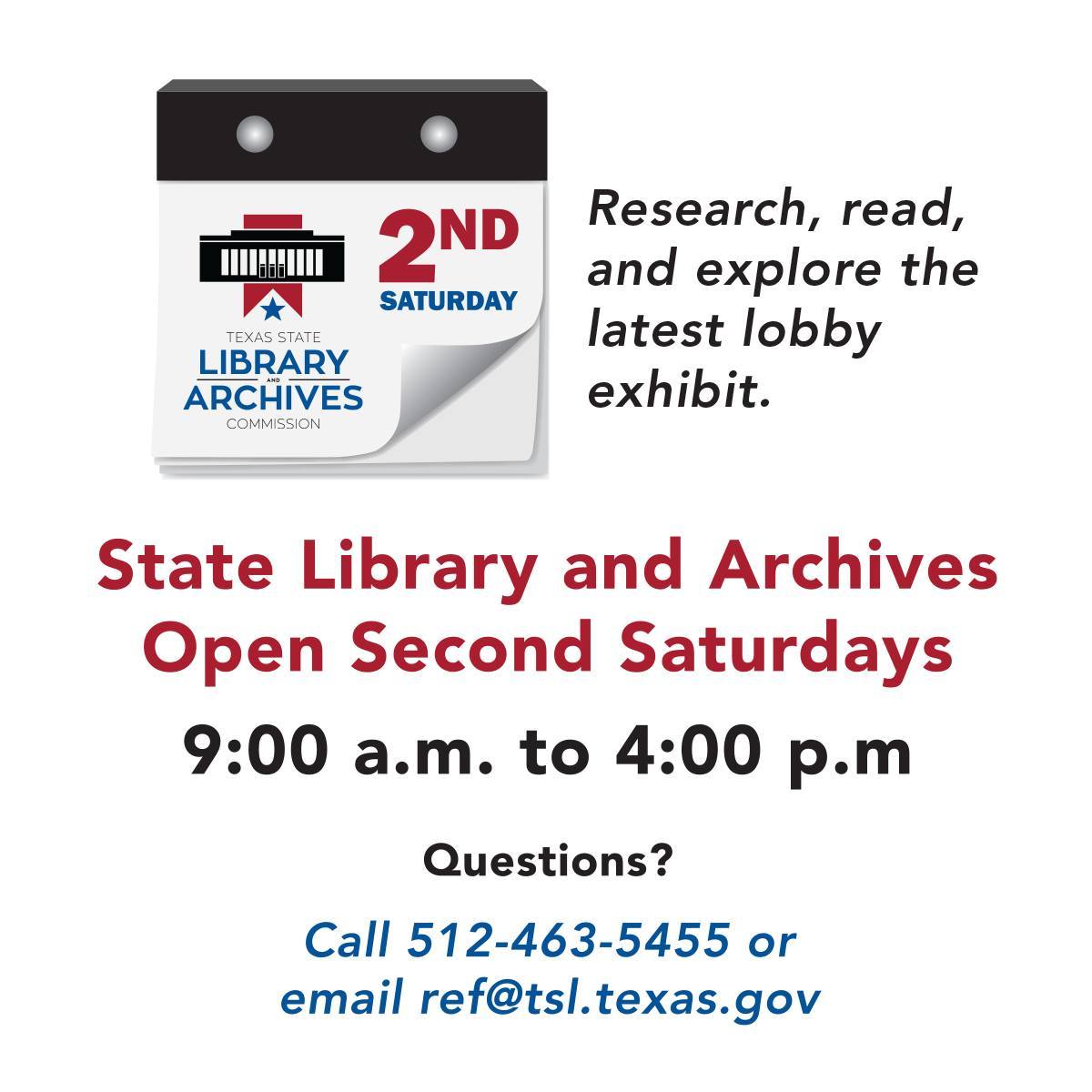 🚨📅 TSLAC’s... - Texas State Library and Archives Commission | Facebook