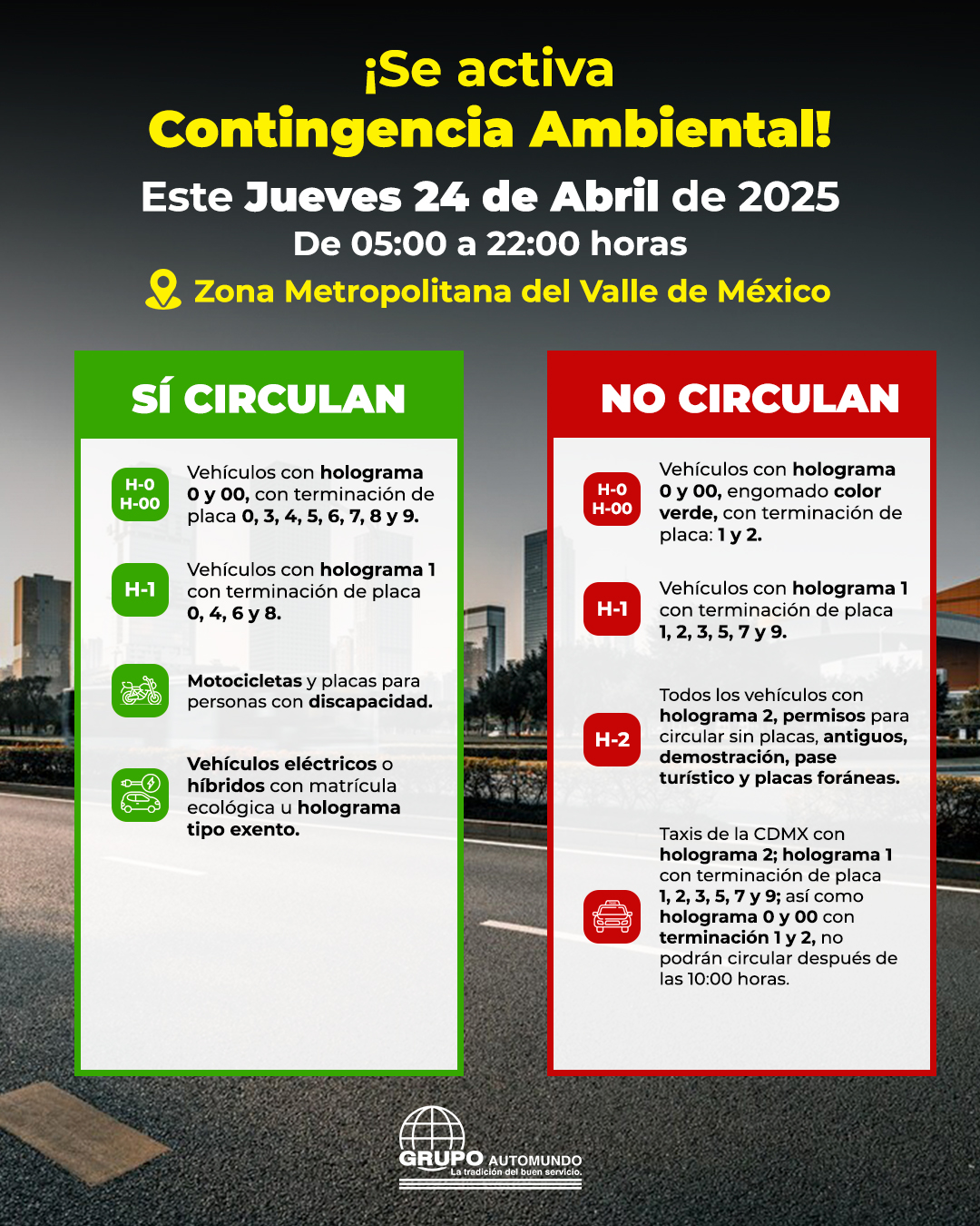 Automundo - 🚨¡Atención!🚨 Este jueves 24 de abril de 2025, se activa ...