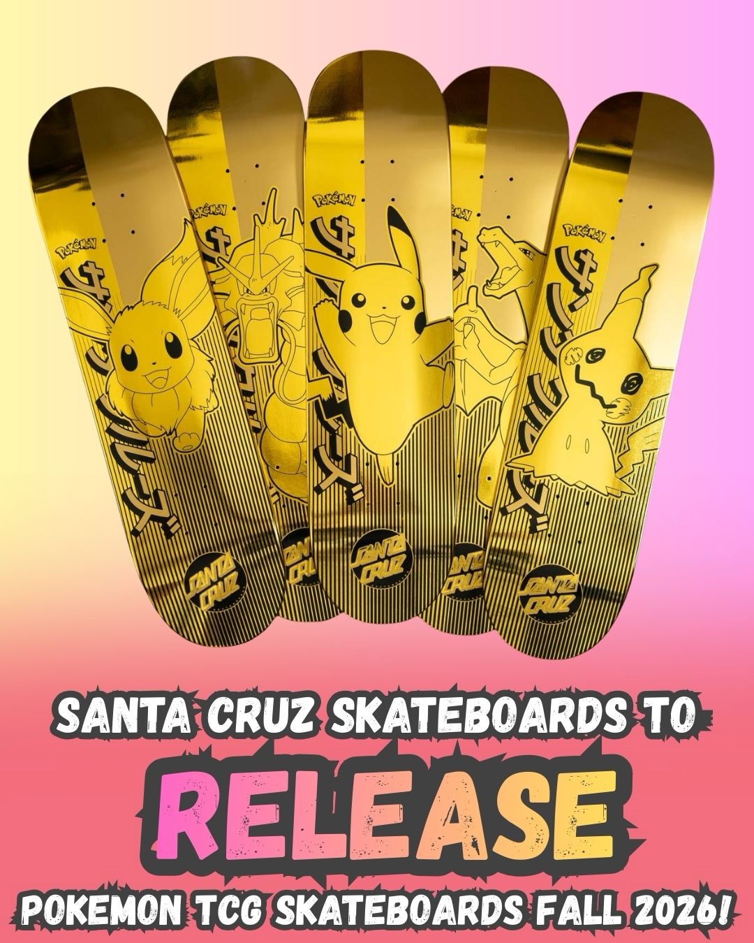 🎉 Pokémon x Santa Cruz is BACK for the 30th Anniversary! 🛹⚡ To