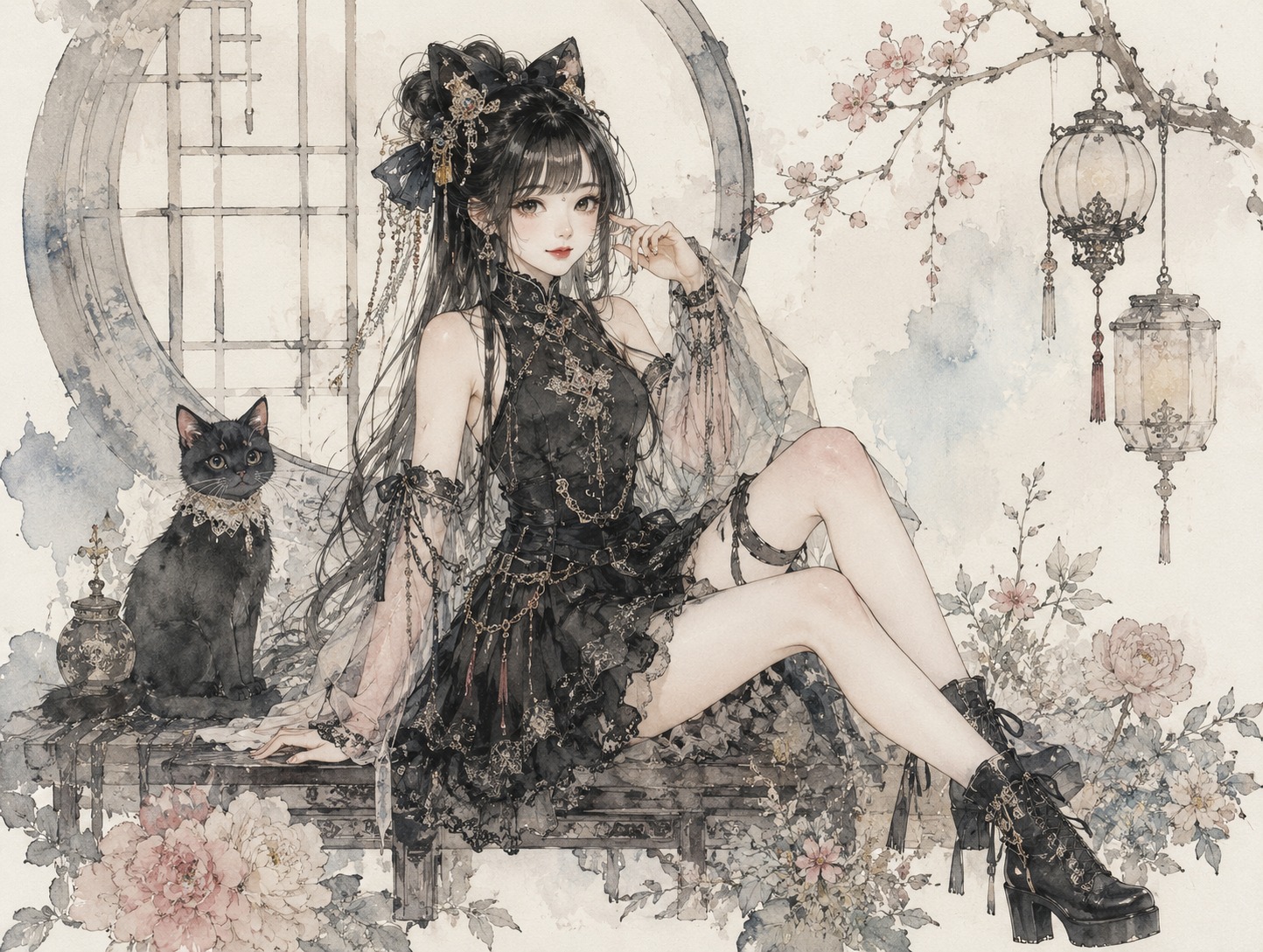 唐韻哥德貓系美少女& 花精系列#gptimage2 #Dreamina