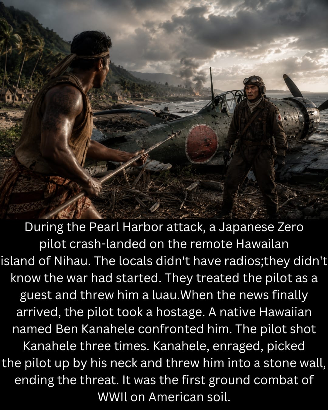 Which Hawaiian island did Japanese pilot Shigenori Nishikaichi