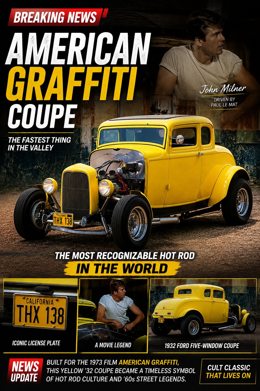 The 32 Ford Coupe featured in George Lucas' 1973 movie American