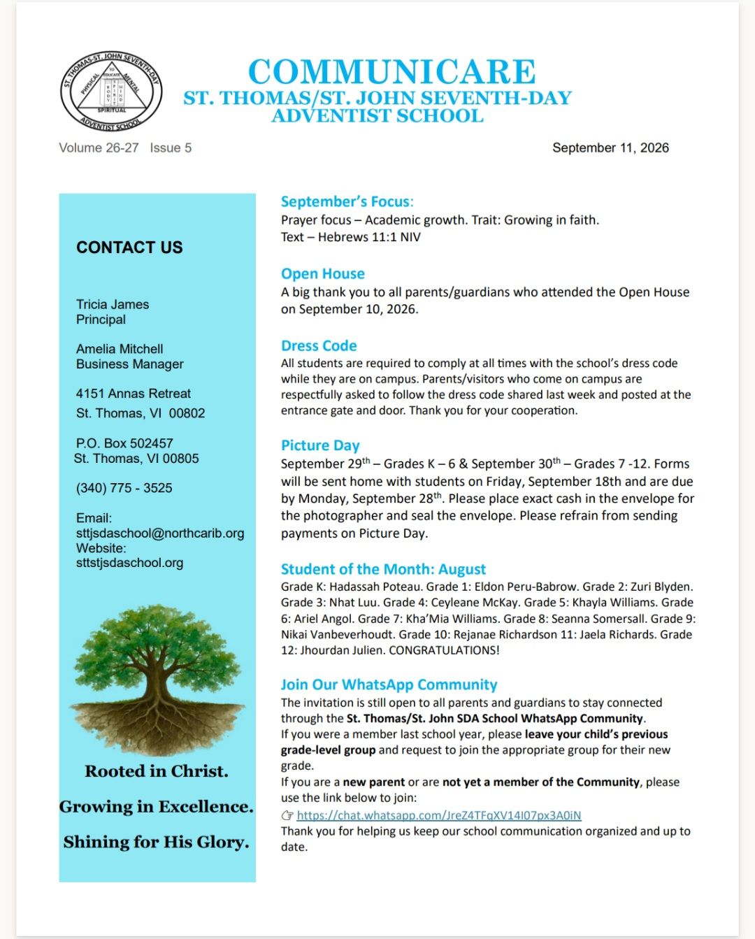 blue 11 st thomas dress code St. Thomas/St. John Seventh-day Adventist School midi dress