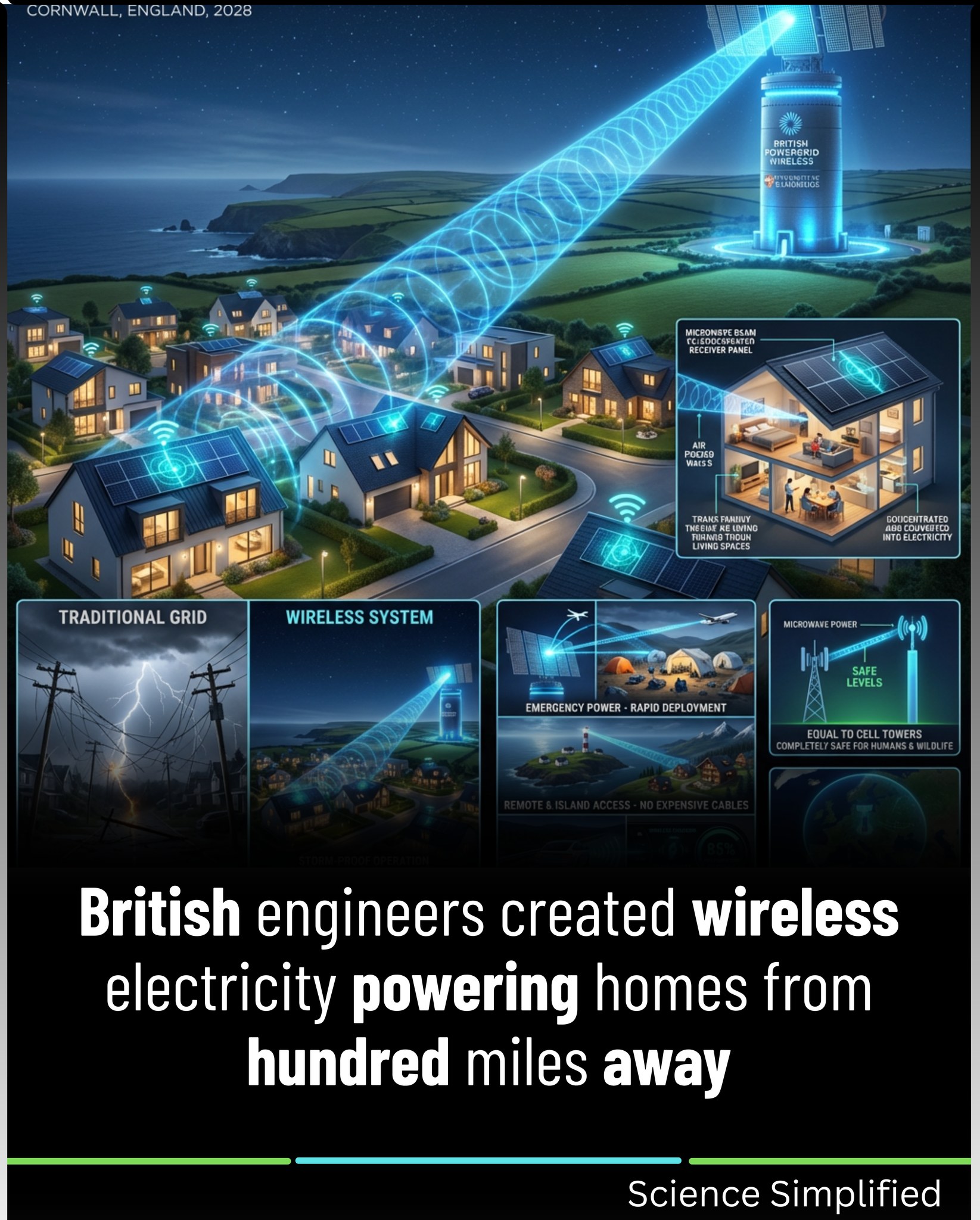 Science - British engineers created wireless electricity powering homes ...