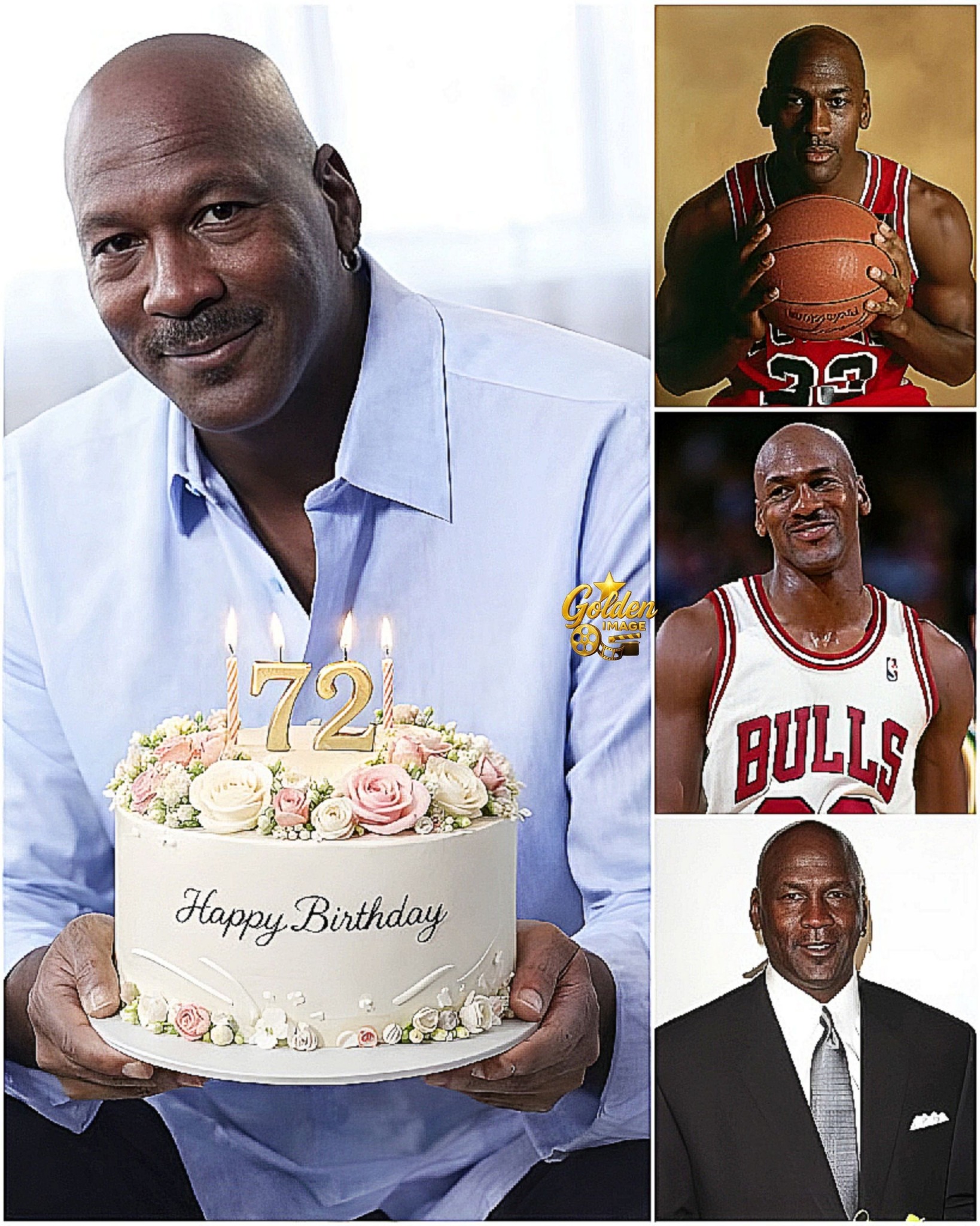 Golden - 🏀👑 Happy 72nd Birthday, Michael Jordan – The G.O.A.T! 👑🏀 Born ...