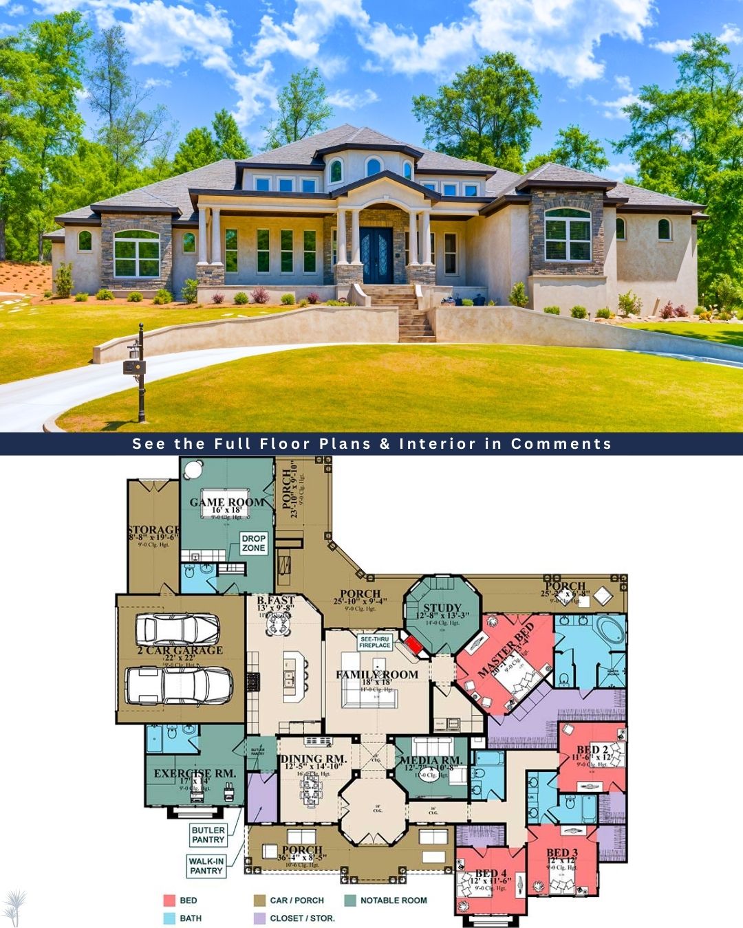 Step inside a One-Story House... - Dream Homes & Plans Co. | Facebook