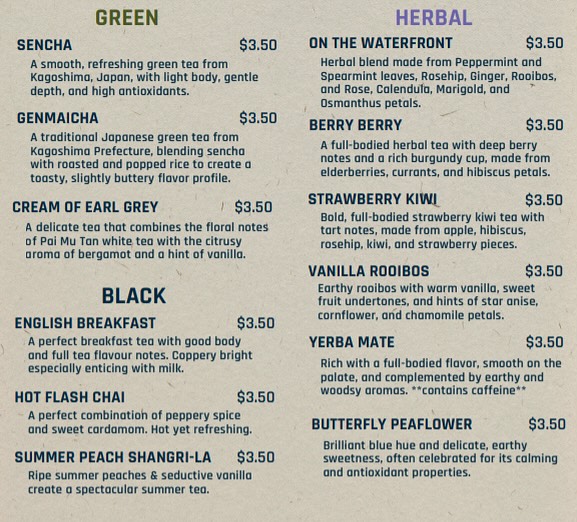 Cafe - Our New Tea Menu Is Here! Starting today, we’re excited to share ...