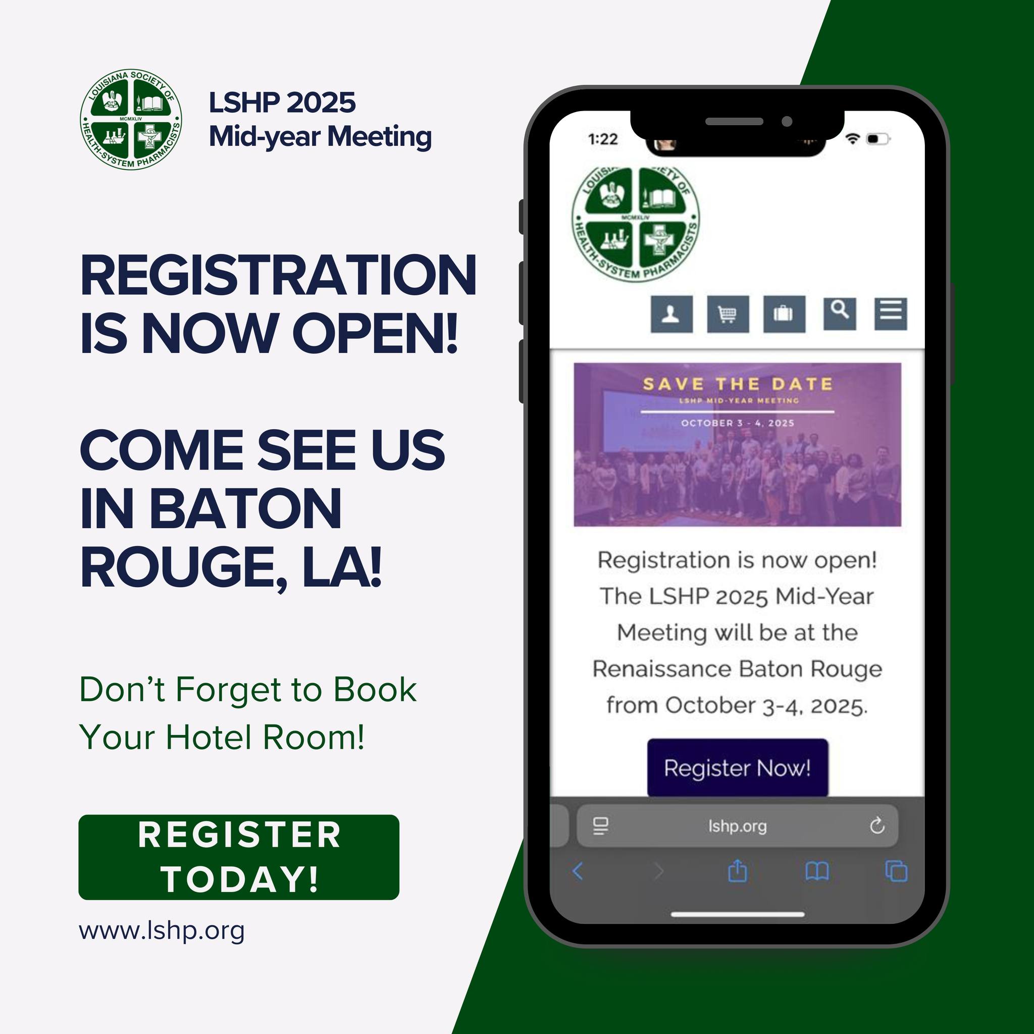 Louisiana - Happy Friday! Registration is now OPEN for the LSHP 2025 ...