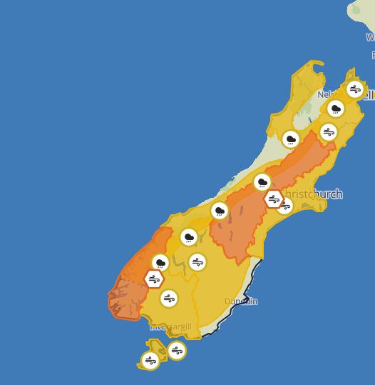 Otago - MetService have issued a Strong Wind Warning and Rain and Wind ...
