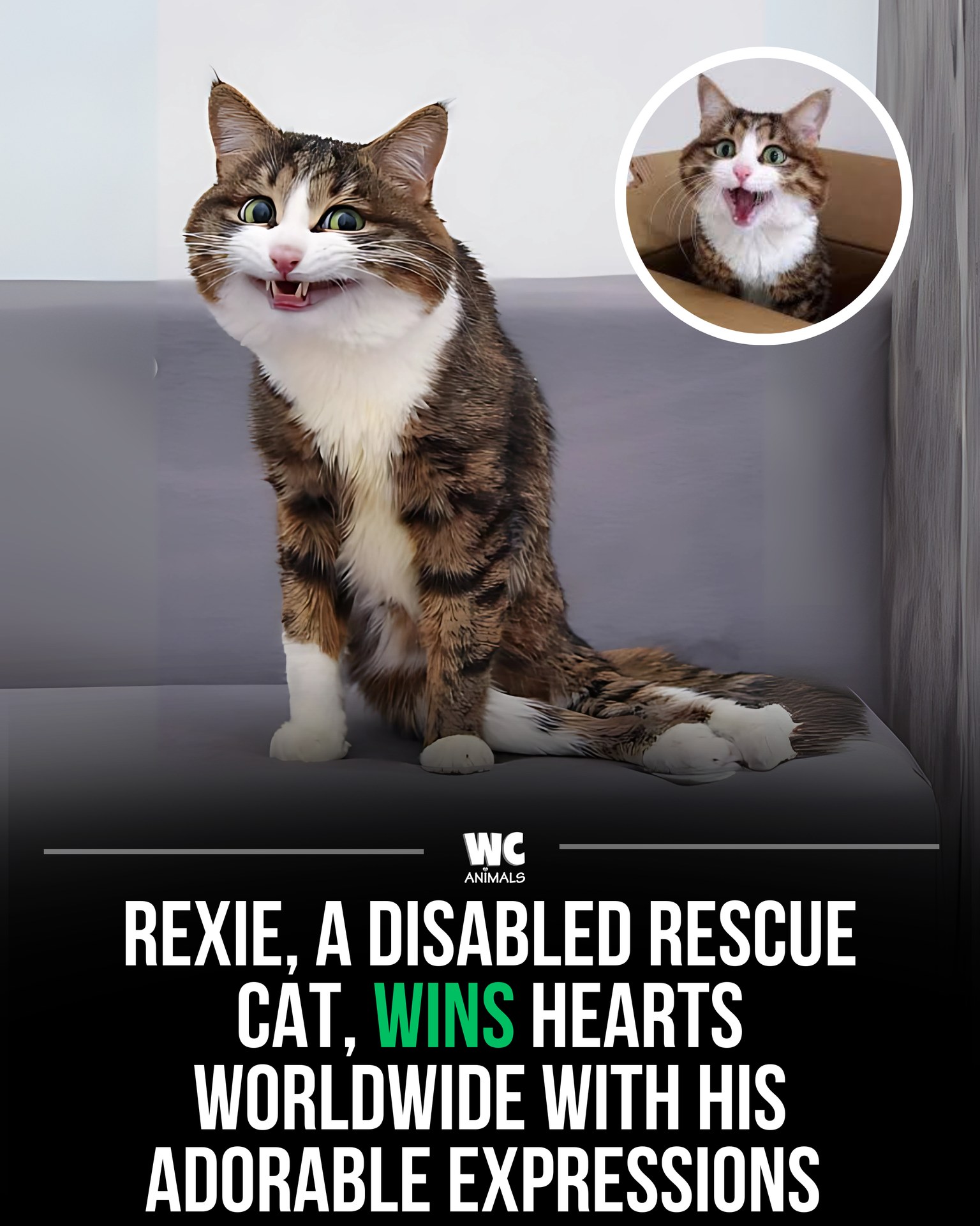 Watercooler - Meet Rexie, the internet’s most expressive cat, loved by ...