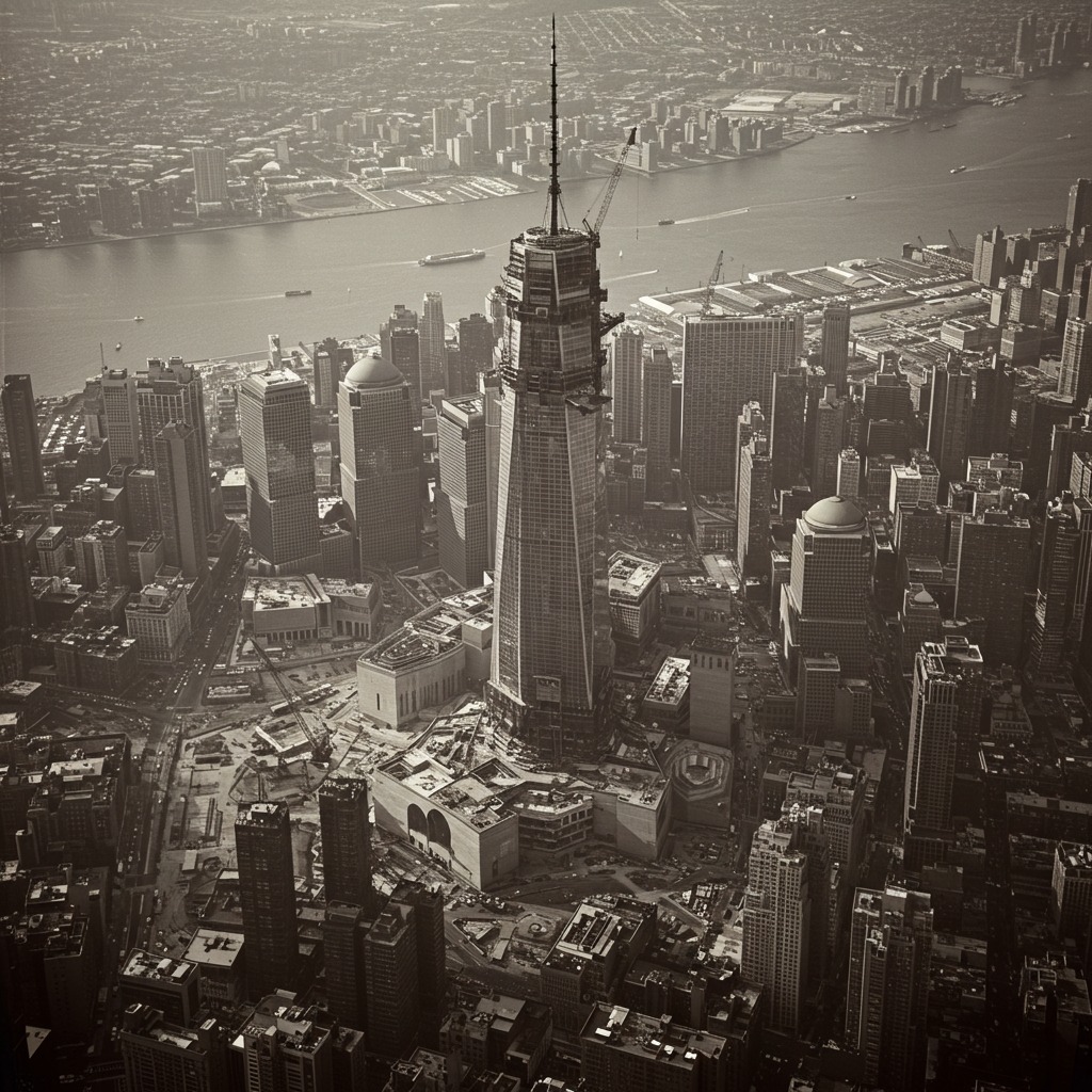 World Trade Center construction in 1972