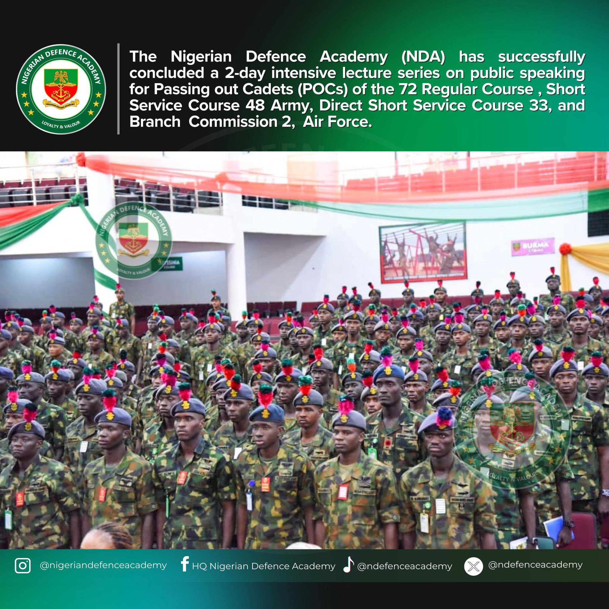 Nigeria Defence Academy added a... - Nigeria Defence Academy