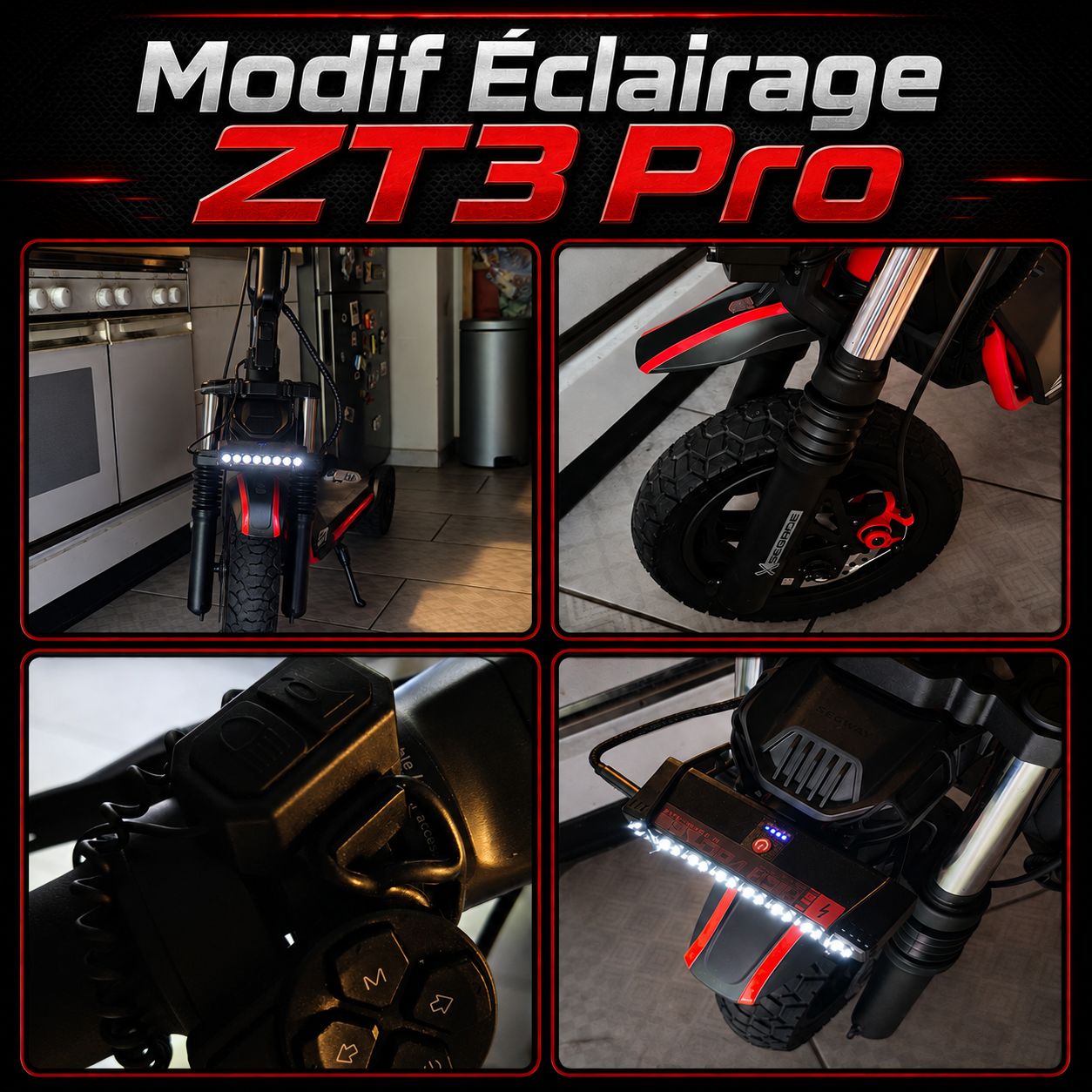 Segway Ninebot ZT3 Pro : éclairage avant plus faible ou HS