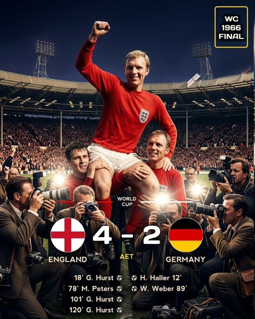 Germany equalised in the 89th minute. England's dream was
