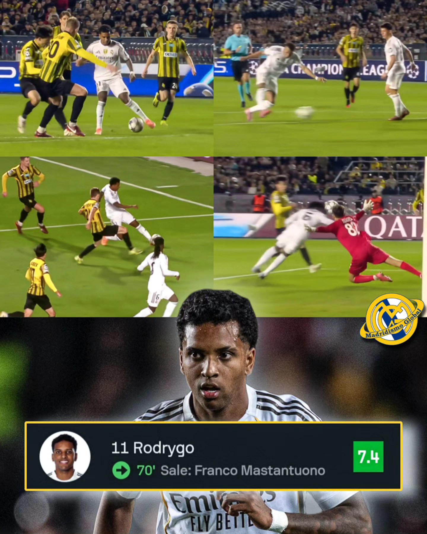Madridismo - ¡PIDE A GRITOS MÁS MINUTOS! 👏⚡ Rodrygo Goes entró de ...
