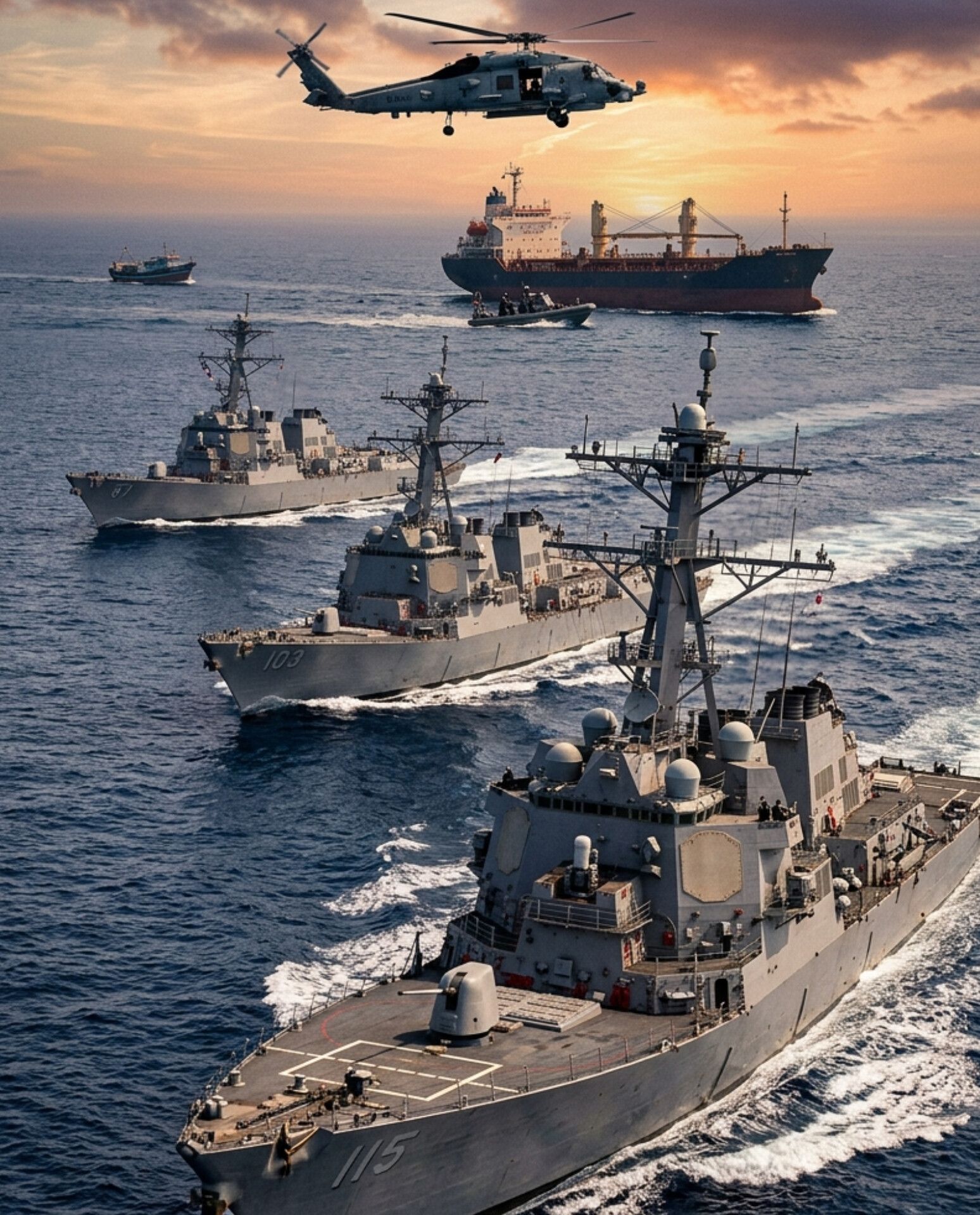 The officer of the deck aboard USS Michael Murphy (DDG 112