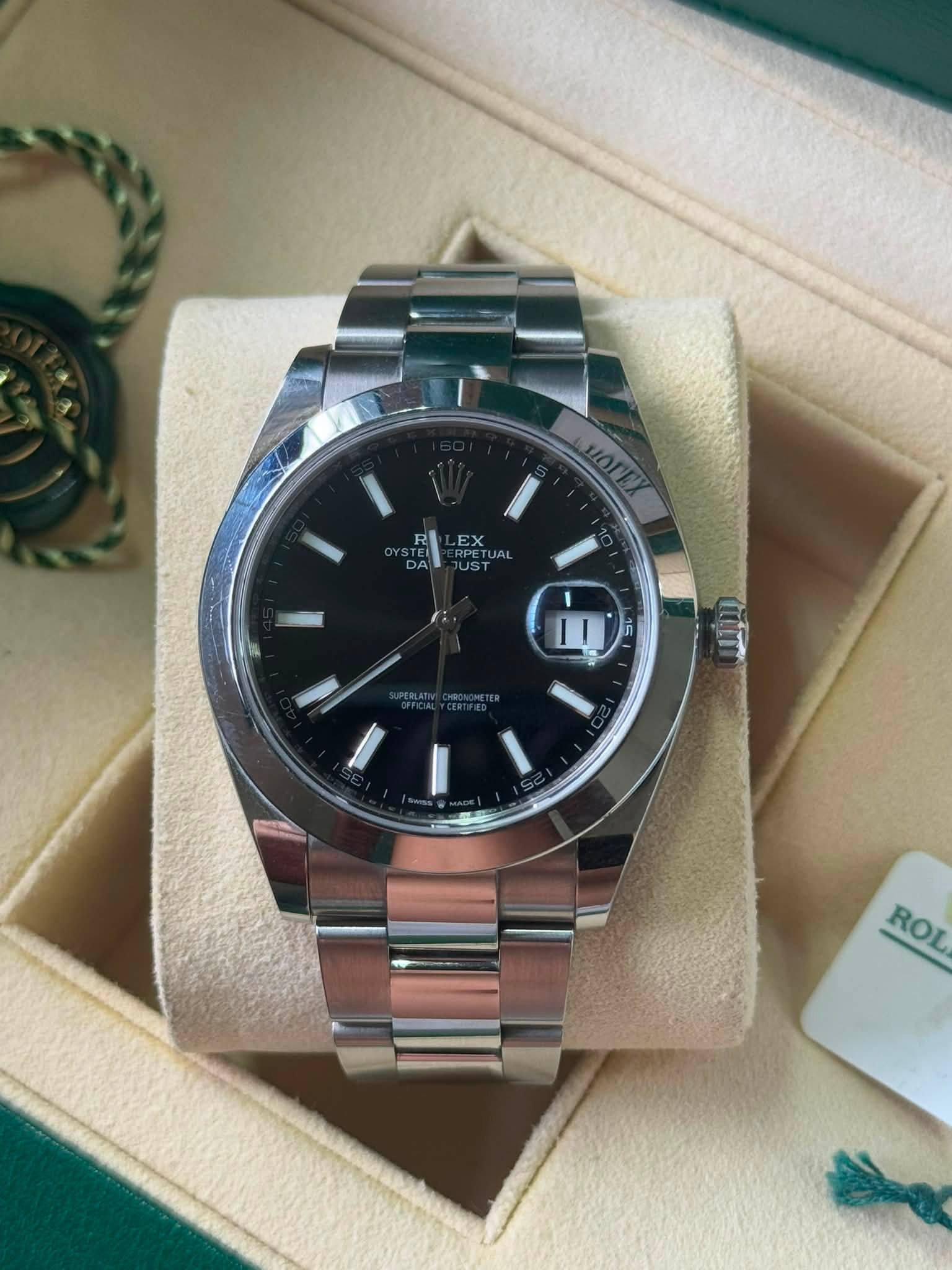 Rolex Datejust 41mm Black Dial Reference 126300 Year 2019 Newest