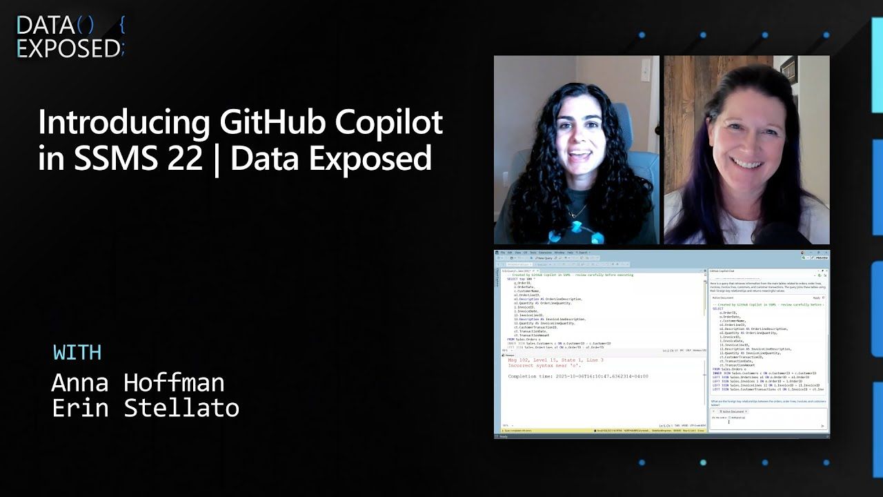 MSAzureDev - The preview of GitHub Copilot in SSMS is now... | Facebook