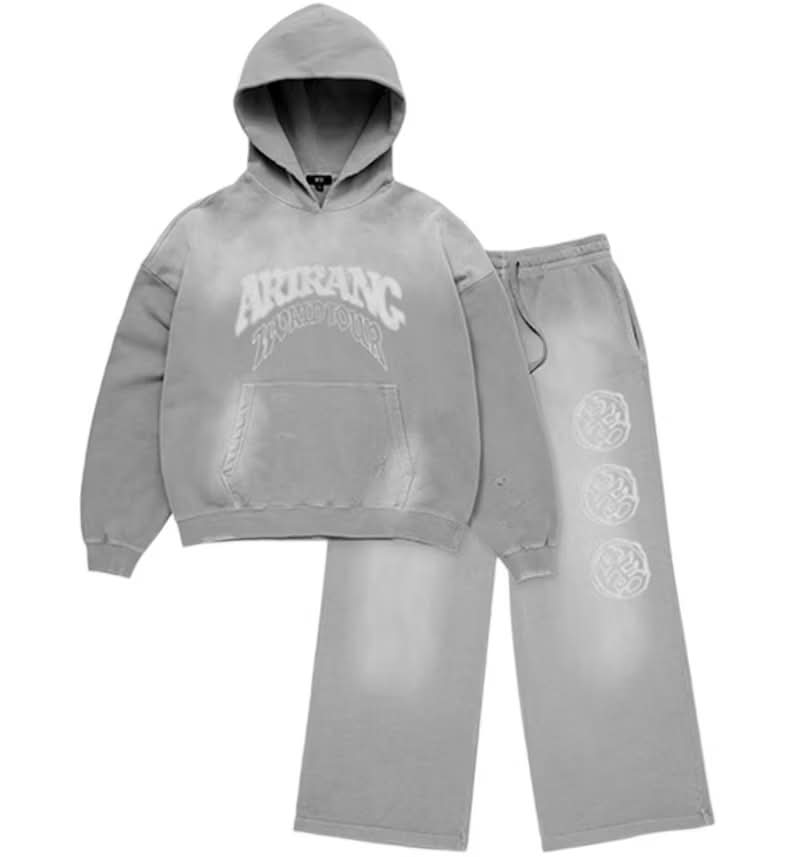 Grey BTS hoodie and pants set for sale or exchange in LA