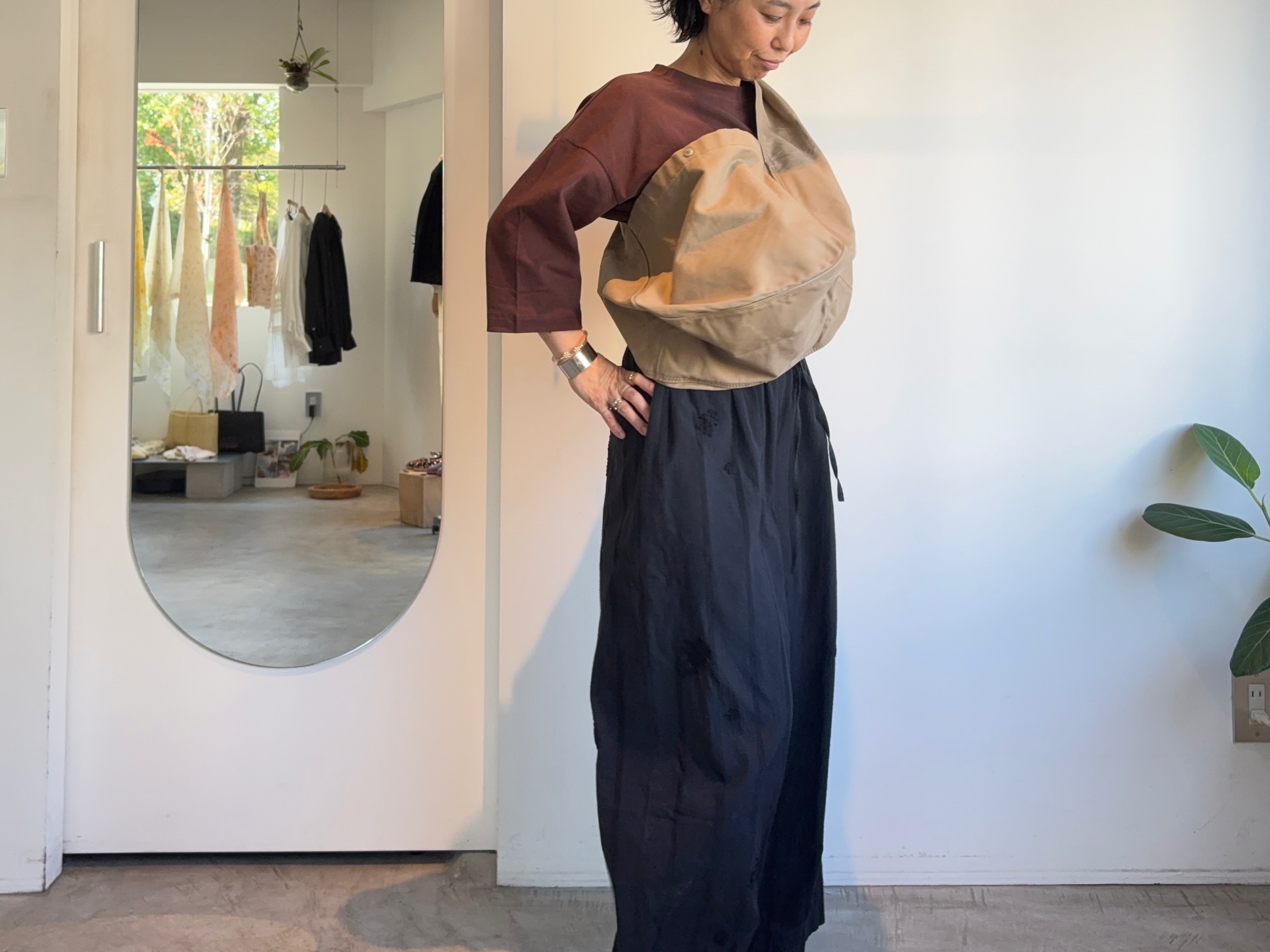 yuni_official indiaパッチワークレース キャミビスチェ ブラック